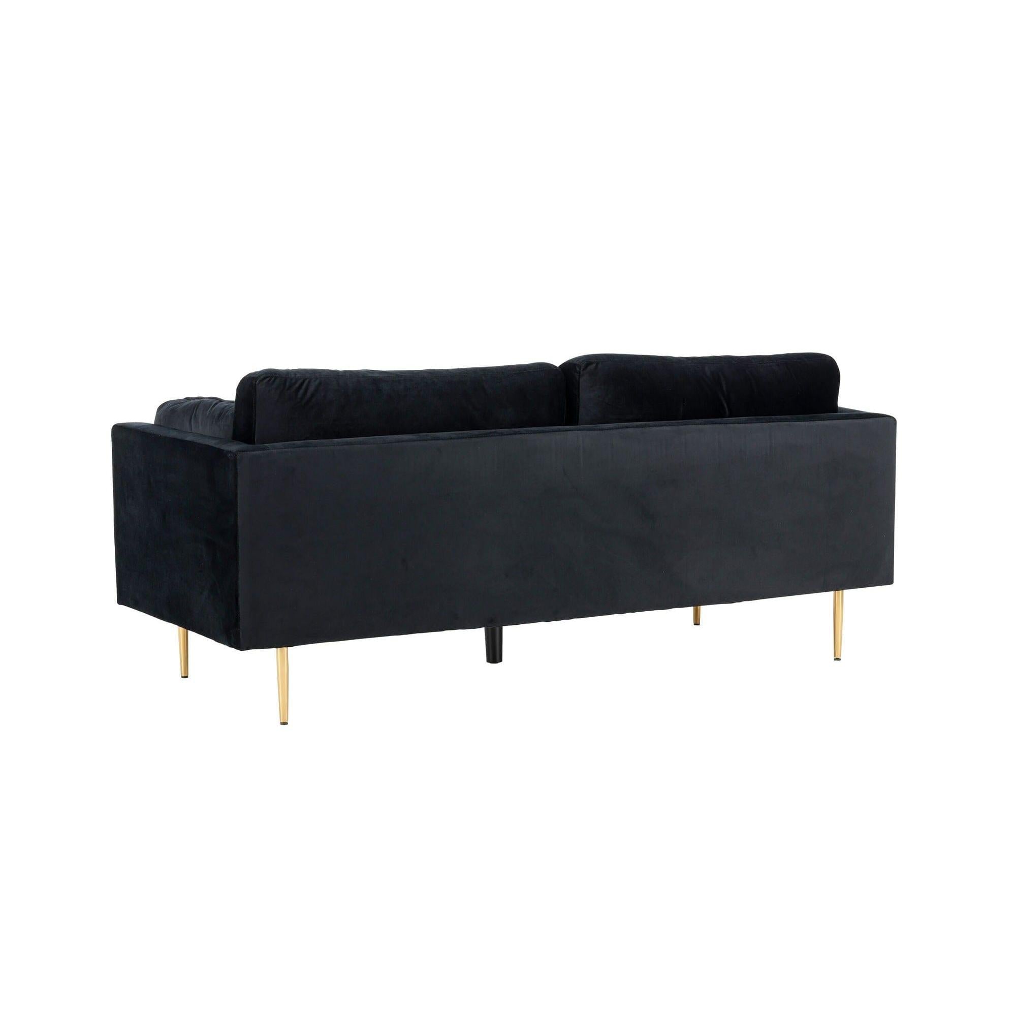 Boom 3 - Sitzer Sofa aus Samt - SchwarzEinzelsofas