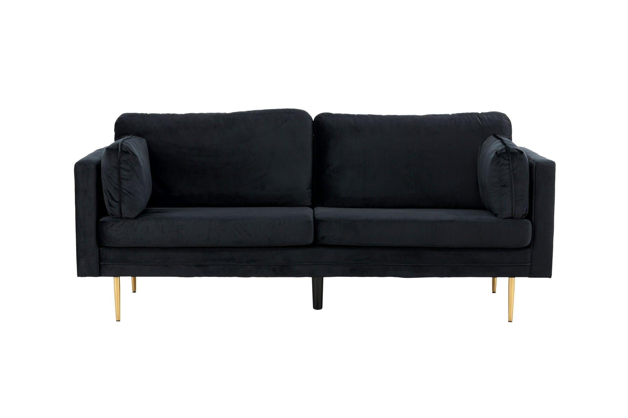 Boom 3 - Sitzer Sofa aus Samt - SchwarzEinzelsofas