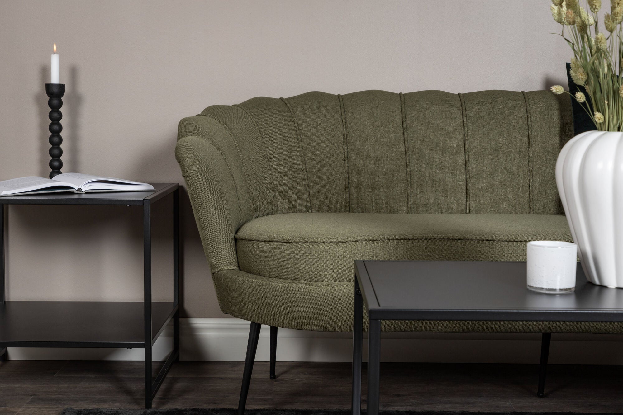 3-Sitzer Sofa Calais - Dunkelgrün-3-Sitzer Sofas-Venture Home-le canapé