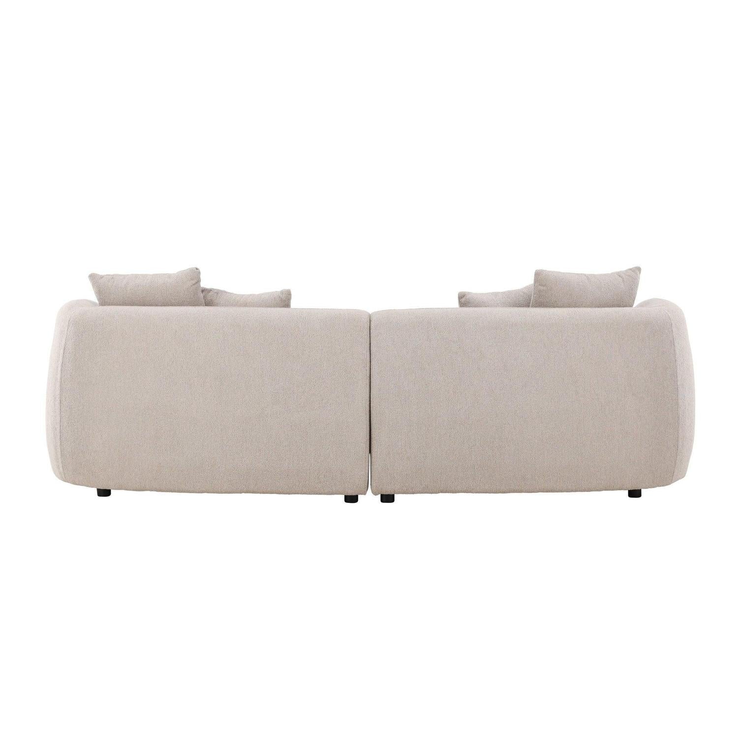 3-Sitzer Sofa Cielo aus Teddy Bouclé - Beige-3-Sitzer Sofas-Venture Home-le canapé