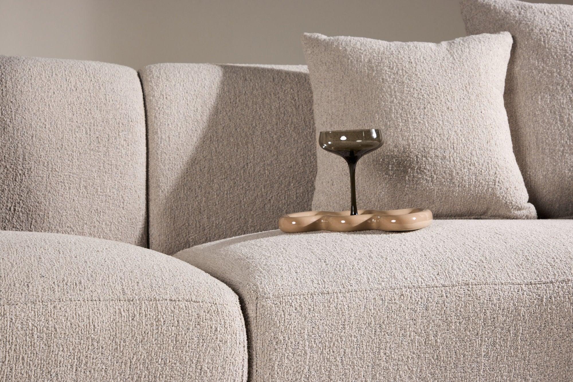 3-Sitzer Sofa Cielo aus Teddy Bouclé - Beige-3-Sitzer Sofas-Venture Home-le canapé