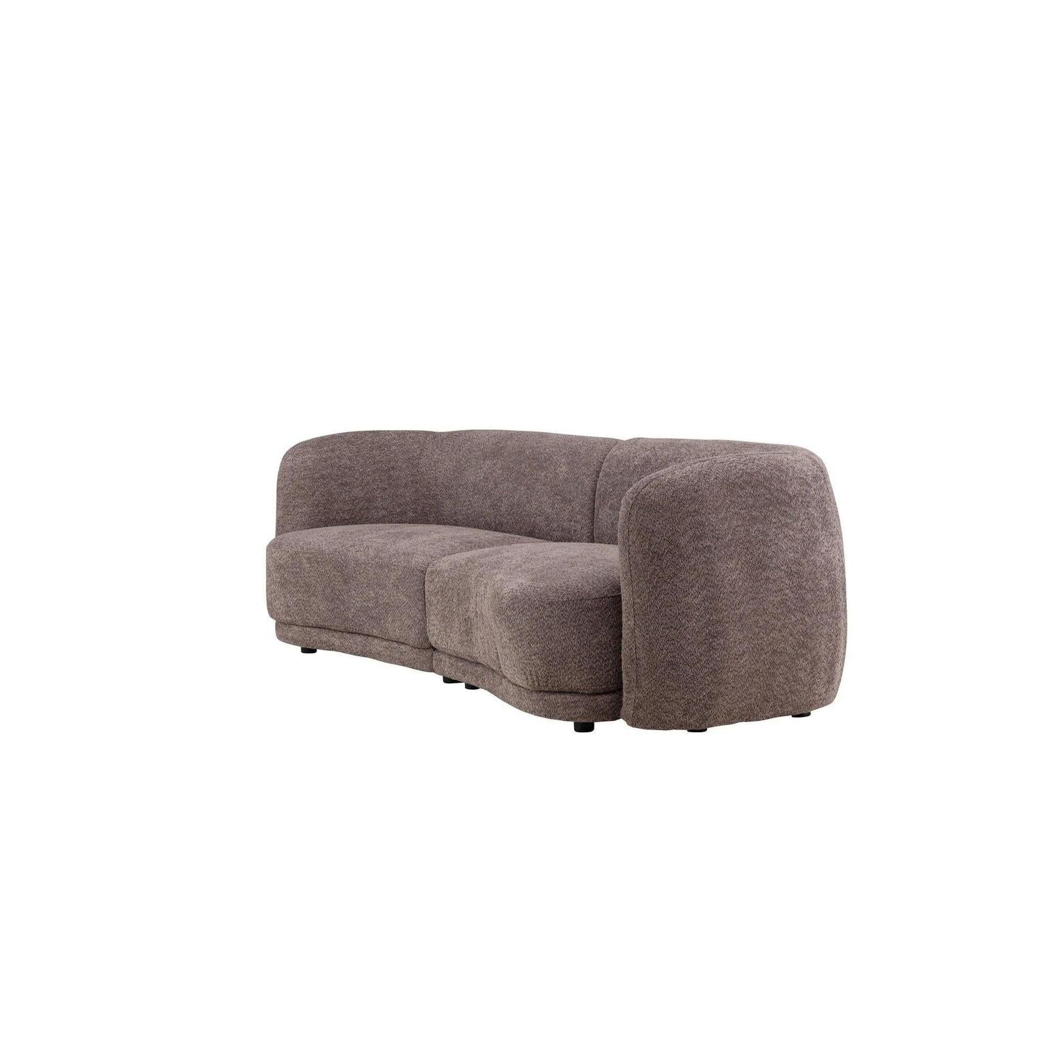 3-Sitzer Sofa Cielo aus Teddy Bouclé - Braun-3-Sitzer Sofas-Venture Home-le canapé
