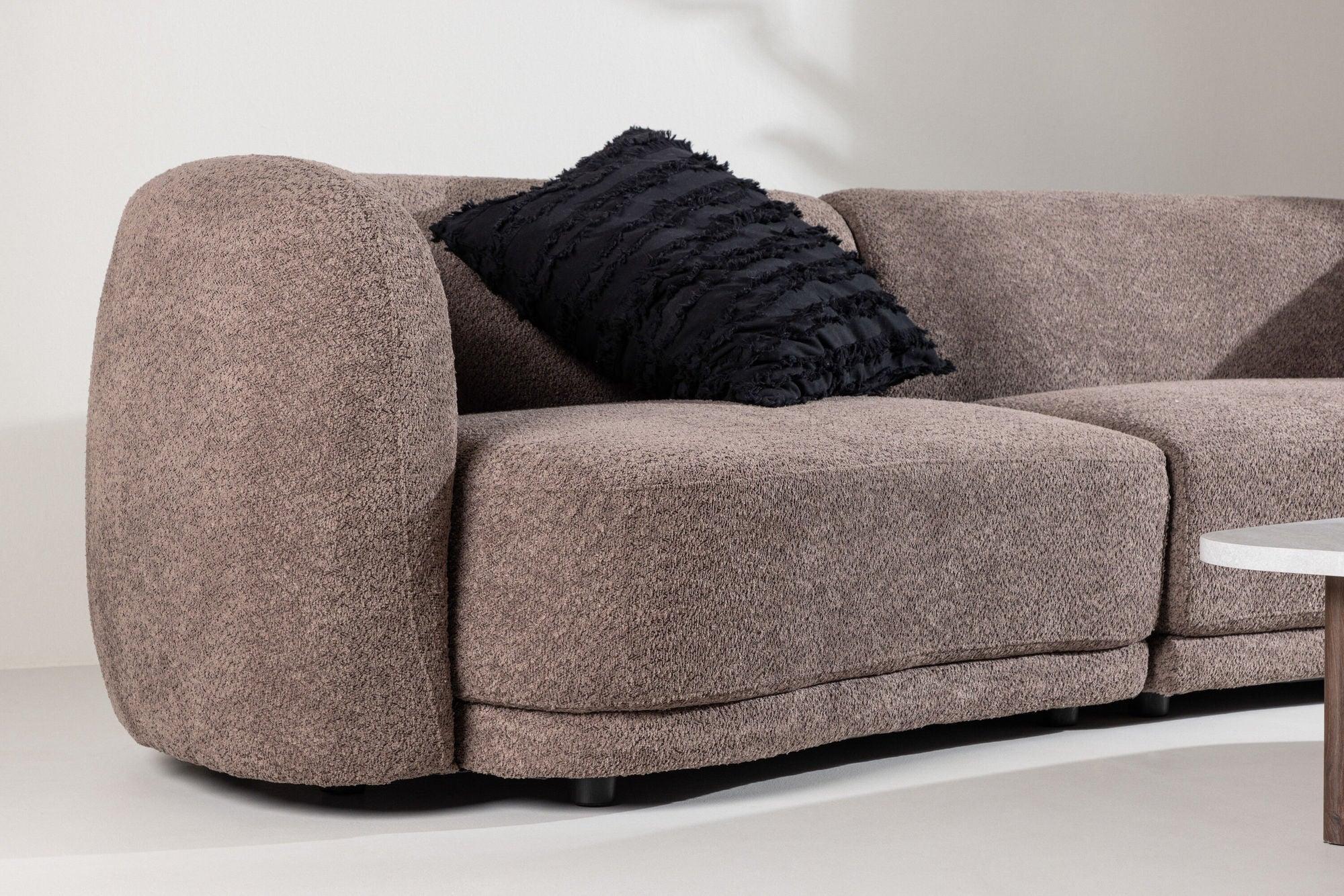 3-Sitzer Sofa Cielo aus Teddy Bouclé - Braun-3-Sitzer Sofas-Venture Home-le canapé