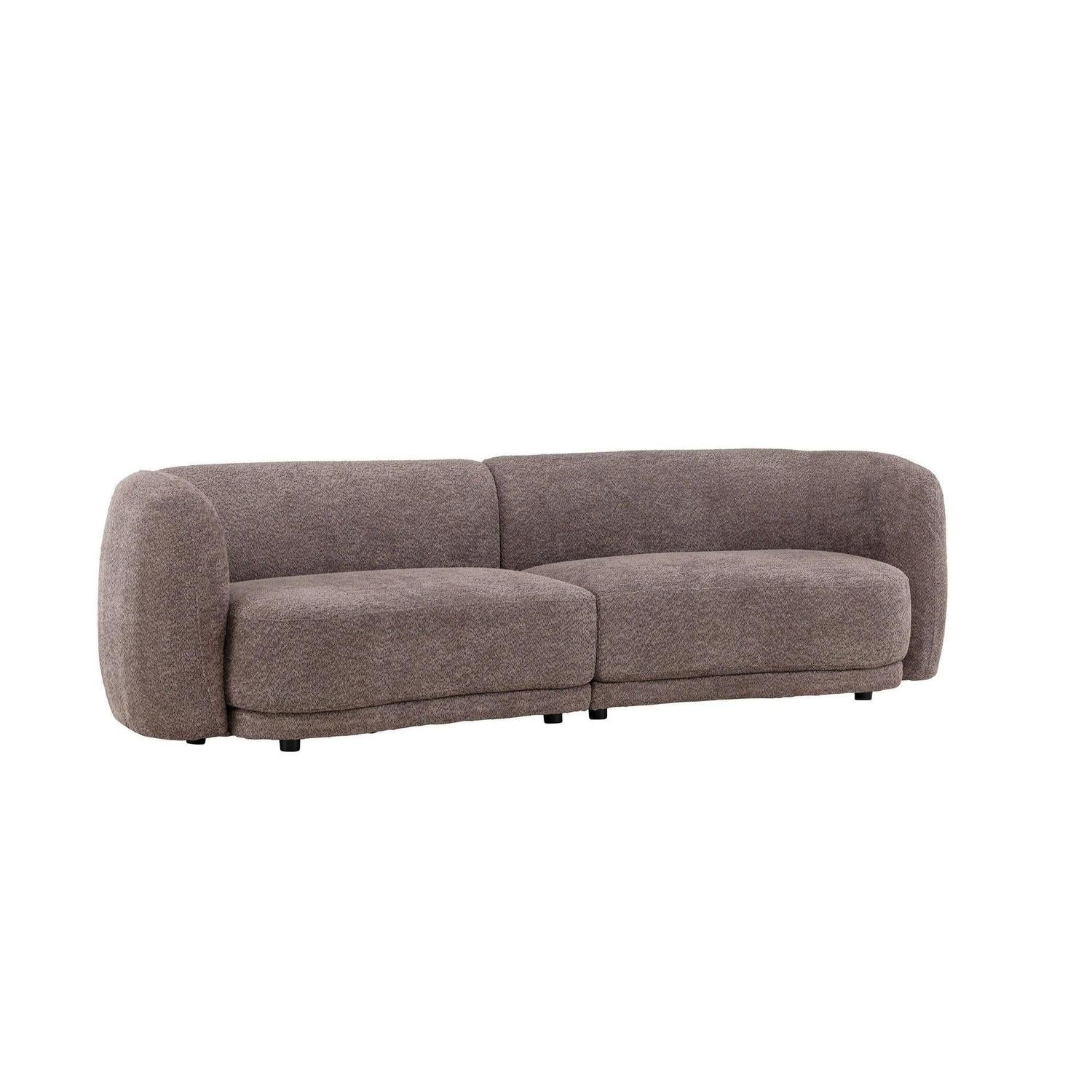 3-Sitzer Sofa Cielo aus Teddy Bouclé - Braun-3-Sitzer Sofas-Venture Home-le canapé