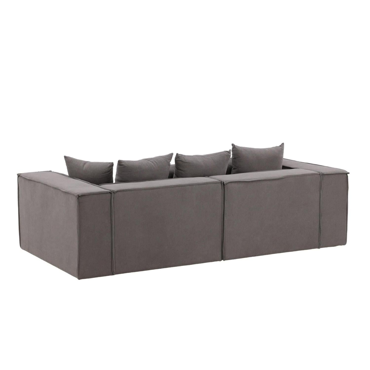 3-Sitzer Sofa Gillholmen aus Leinen - Grau-3-Sitzer Sofas-Vind-le canapé