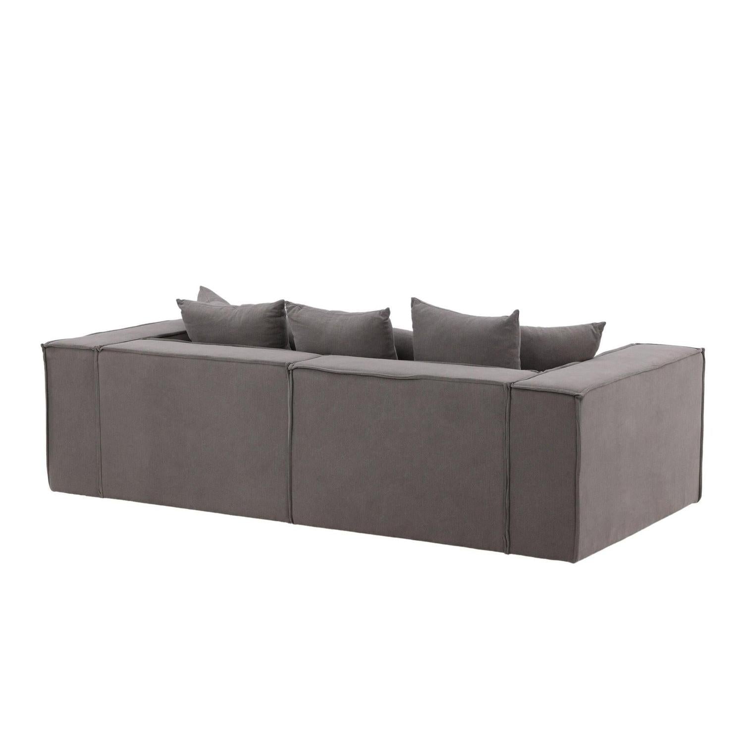 3-Sitzer Sofa Gillholmen aus Leinen - Grau-3-Sitzer Sofas-Vind-le canapé