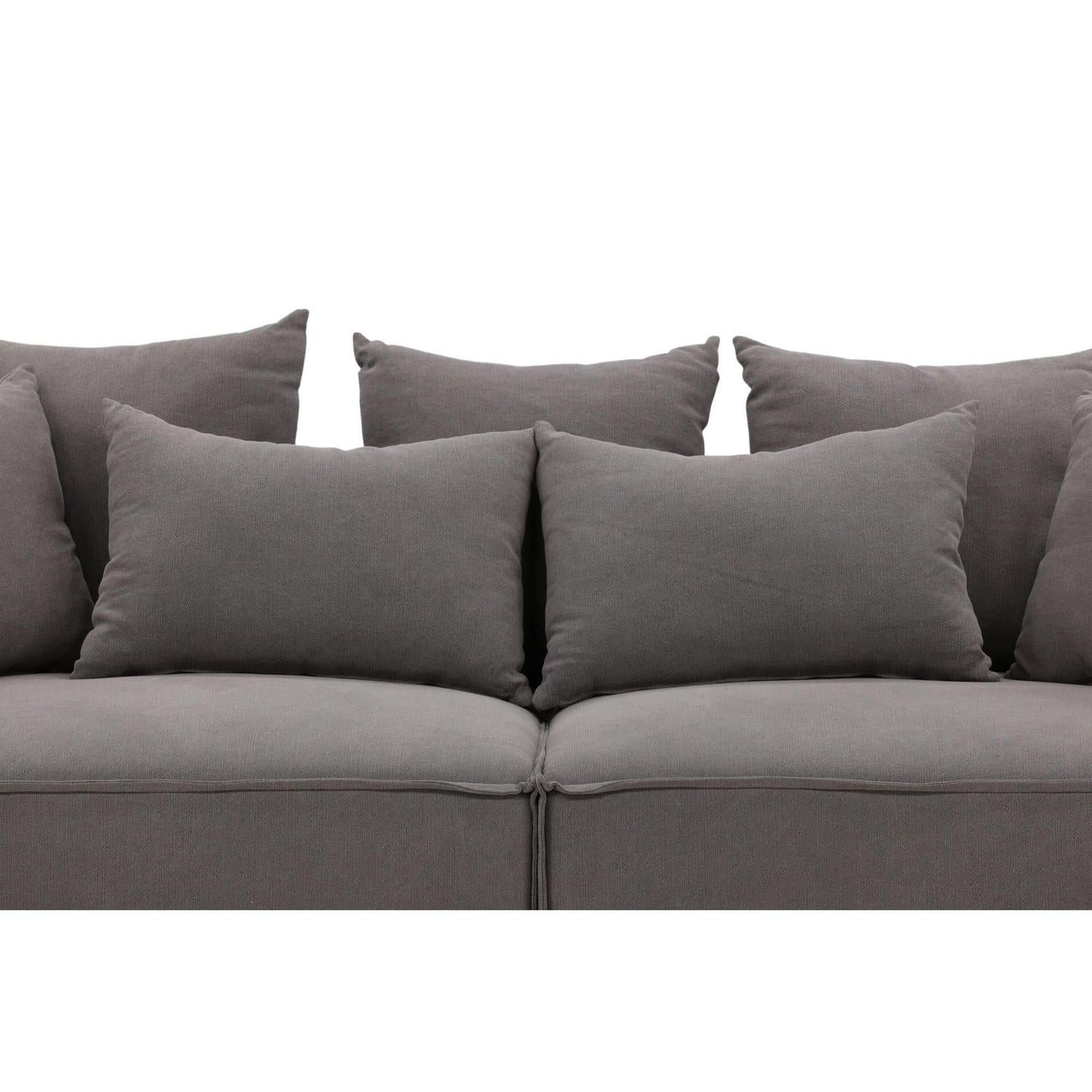 3-Sitzer Sofa Gillholmen aus Leinen - Grau-3-Sitzer Sofas-Vind-le canapé