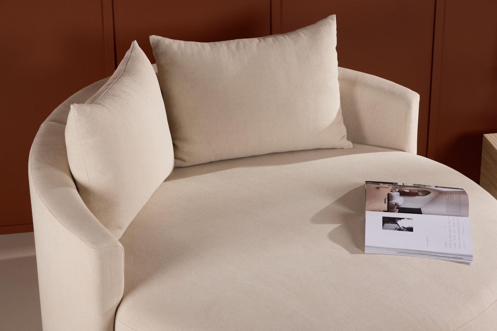3-Sitzer Sofa Kelso 150cm aus Leinen - Beige-3-Sitzer Sofas-Venture Home-le canapé