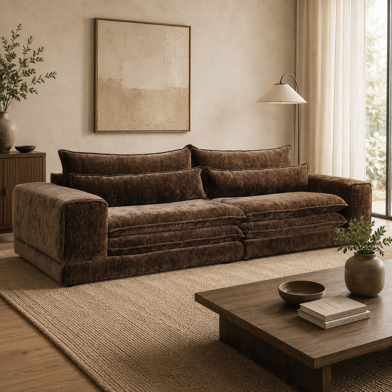 3-Sitzer Sofa London - Dunkelbraun-3-Sitzer Sofas-Pole to Pole-le canapé