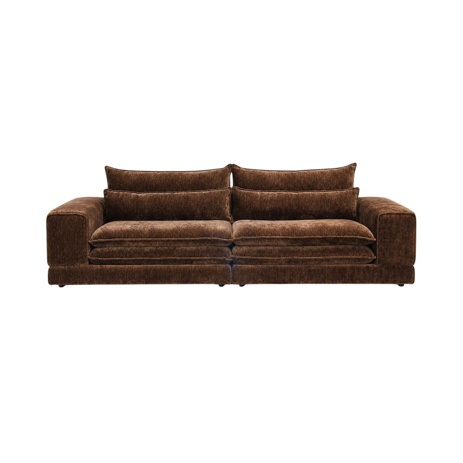 3-Sitzer Sofa London - Dunkelbraun-3-Sitzer Sofas-Pole to Pole-le canapé