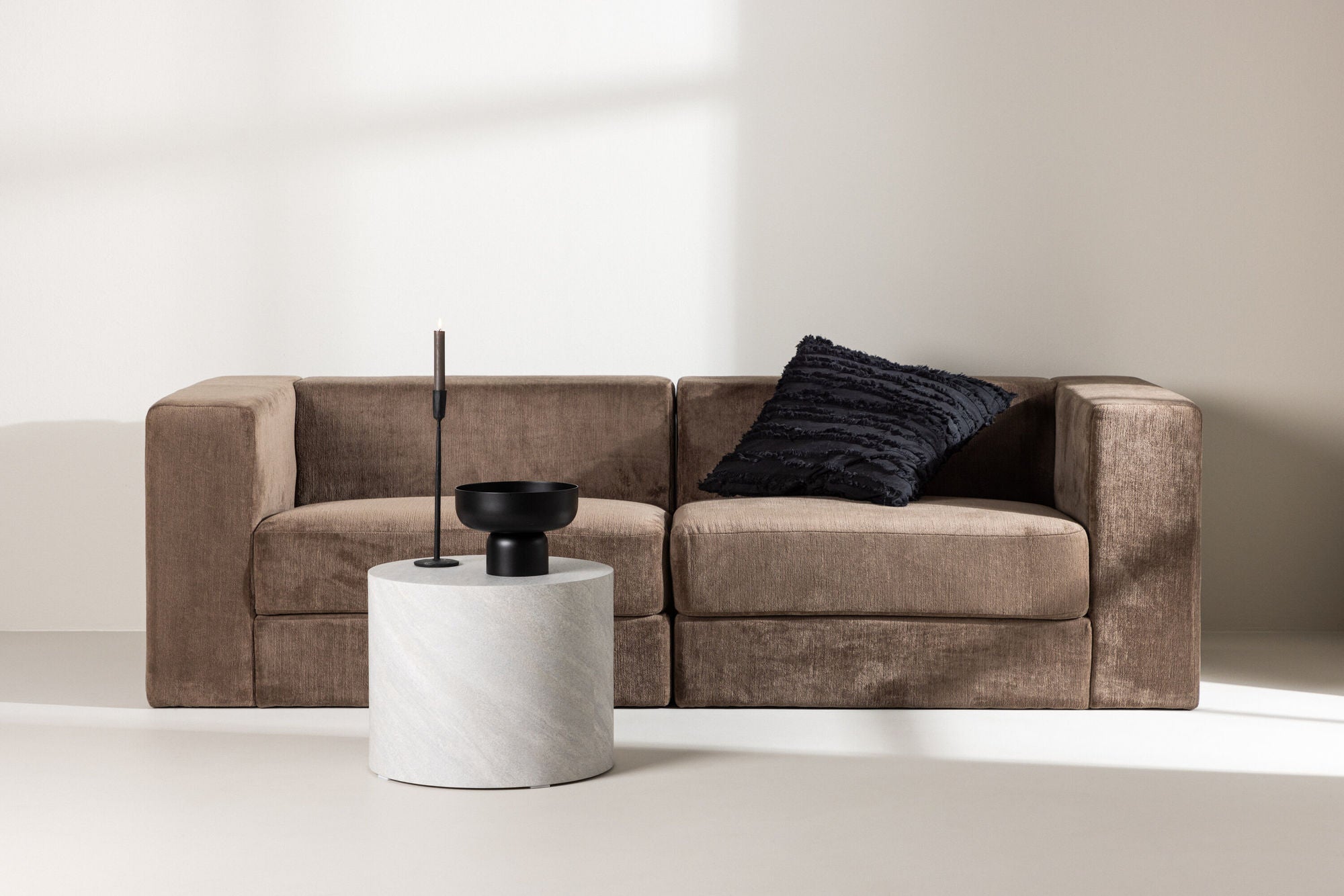 3-Sitzer Sofa Lumi aus Leinen - Braun-3-Sitzer Sofa-Venture Home-le canapé