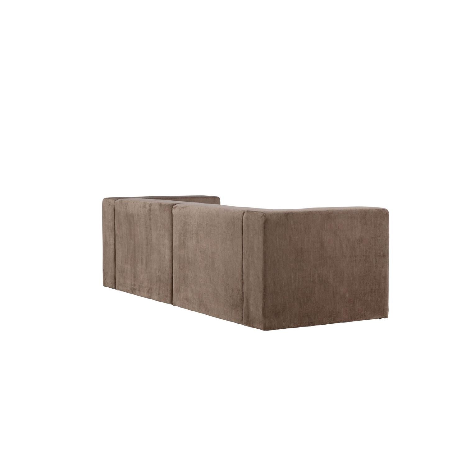 3-Sitzer Sofa Lumi aus Leinen - Braun-3-Sitzer Sofas-Venture Home-le canapé