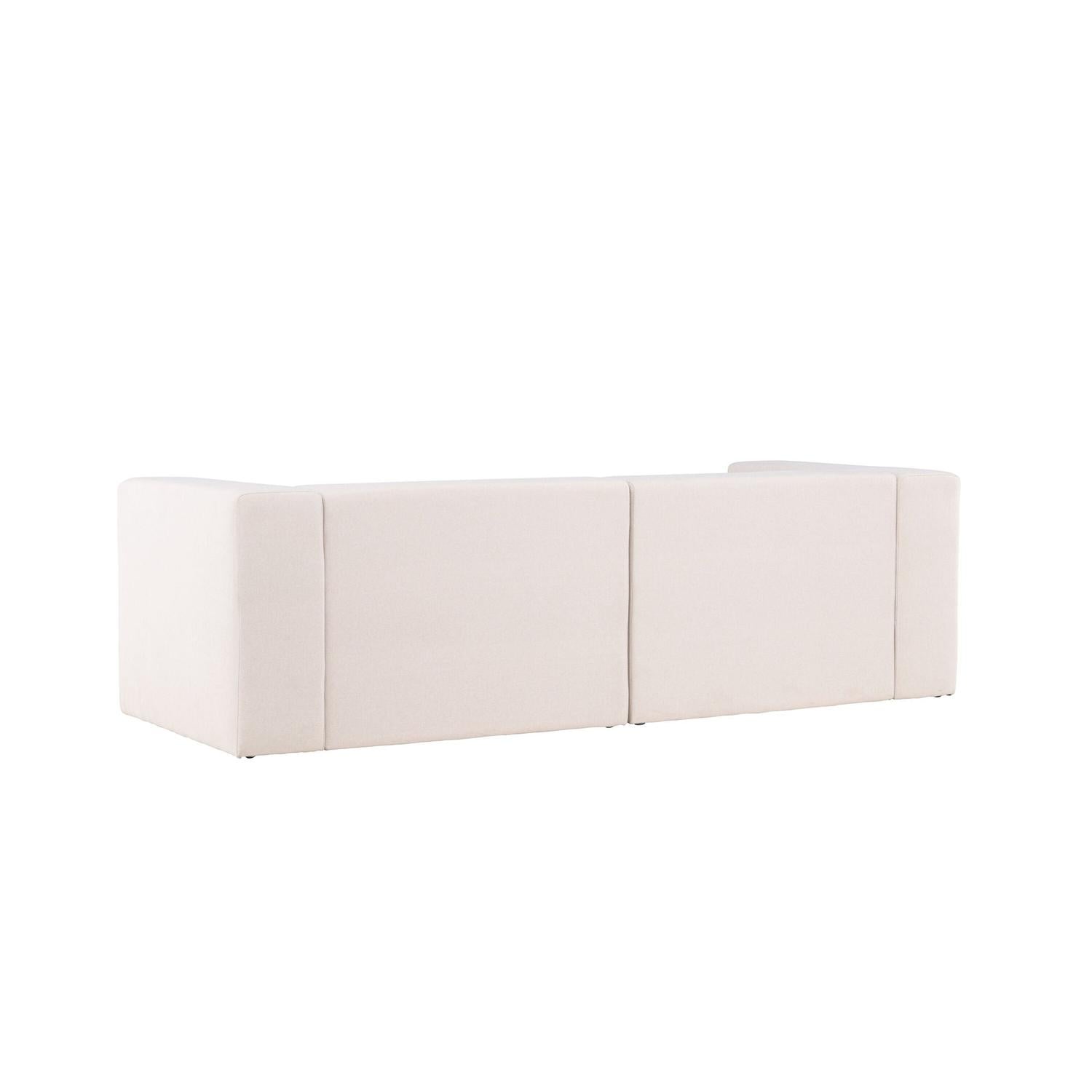 3-Sitzer Sofa Lumi aus Leinen - Weiß-3-Sitzer Sofas-Venture Home-le canapé