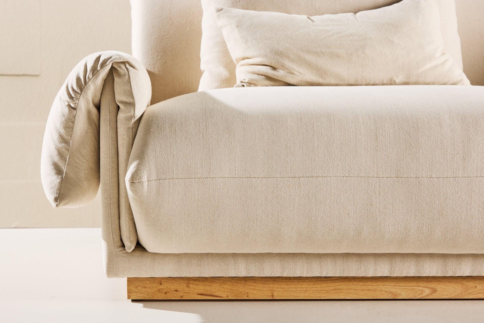 3-Sitzer Sofa Mollösund aus Leinen - Beige-3-Sitzer Sofas-Vind-le canapé