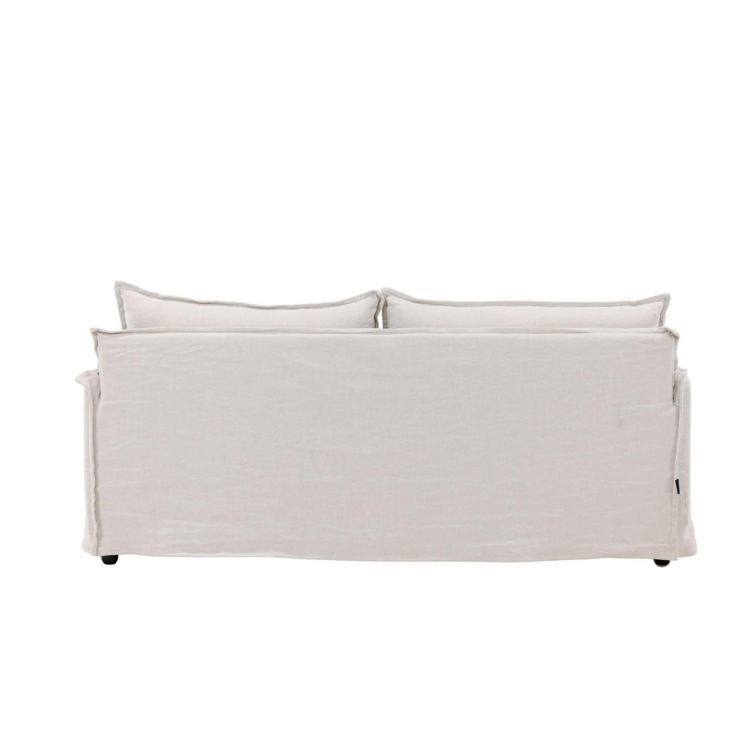 3-Sitzer Sofa Nova aus Leinen - Beige-3-Sitzer Sofas-Venture Home-le canapé