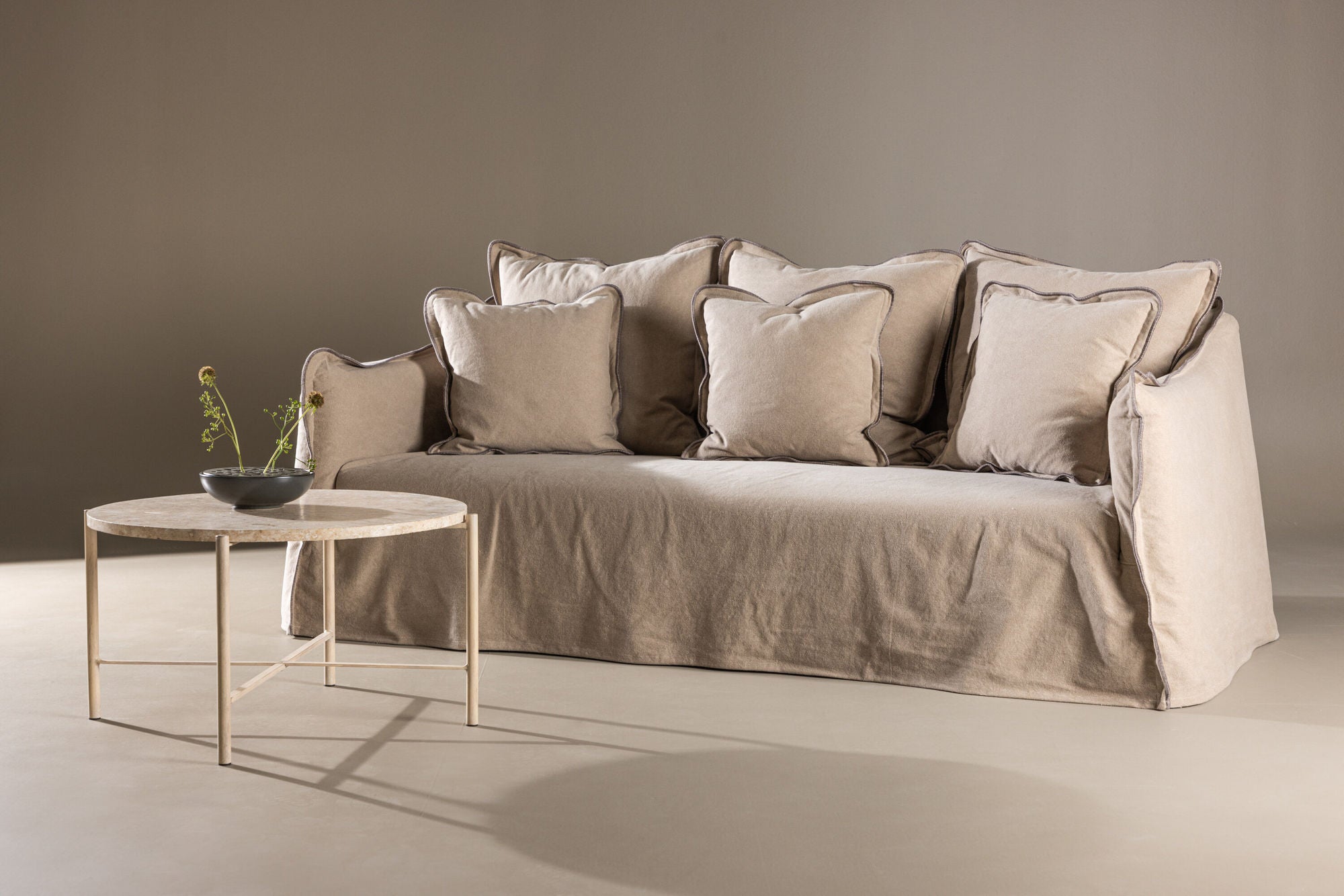 3-Sitzer Sofa Oskarshamn - Braun-3-Sitzer Sofas-Vind-le canapé