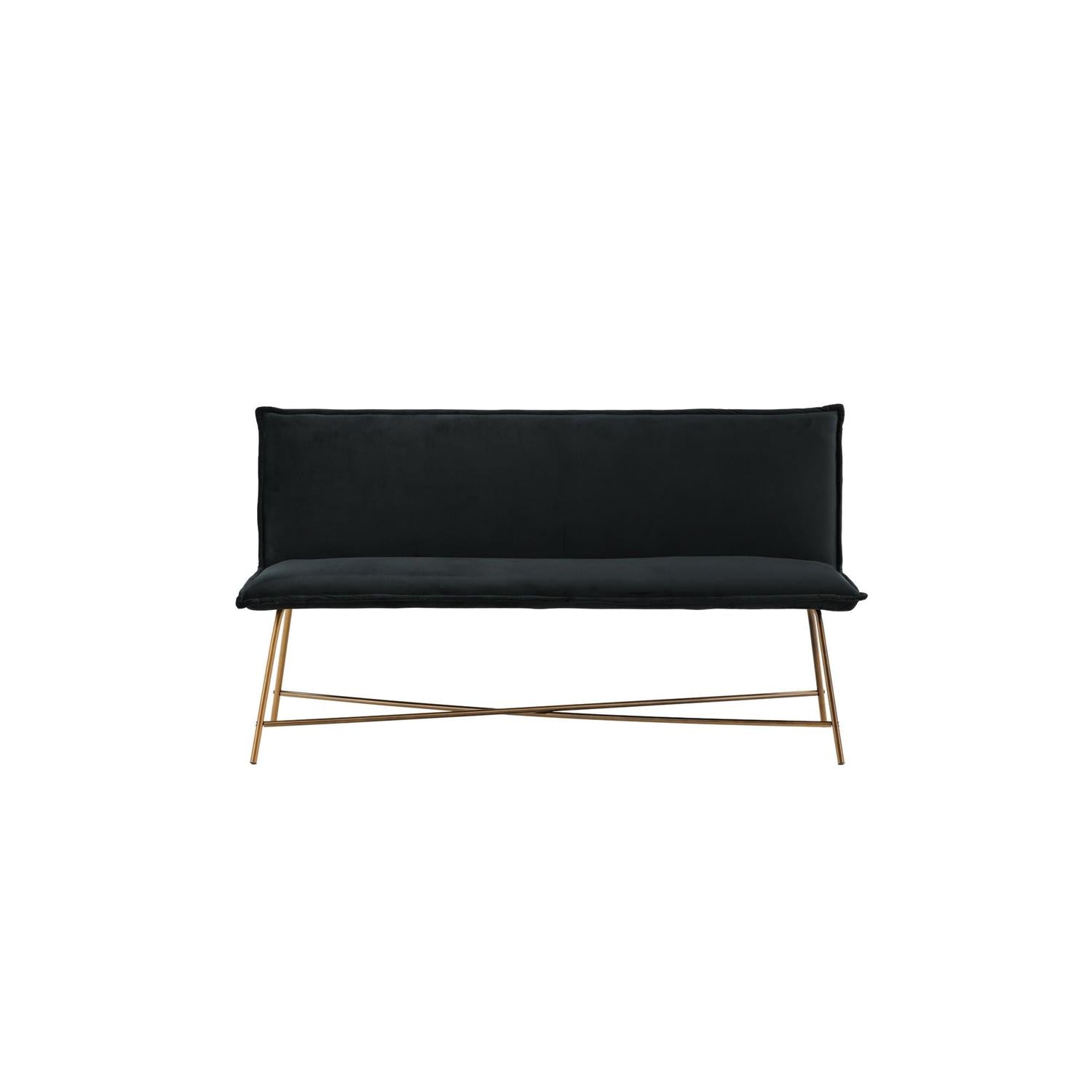 3-Sitzer Sofa Petra aus Samt - Schwarz-3-Sitzer Sofa-Venture Home-le canapé