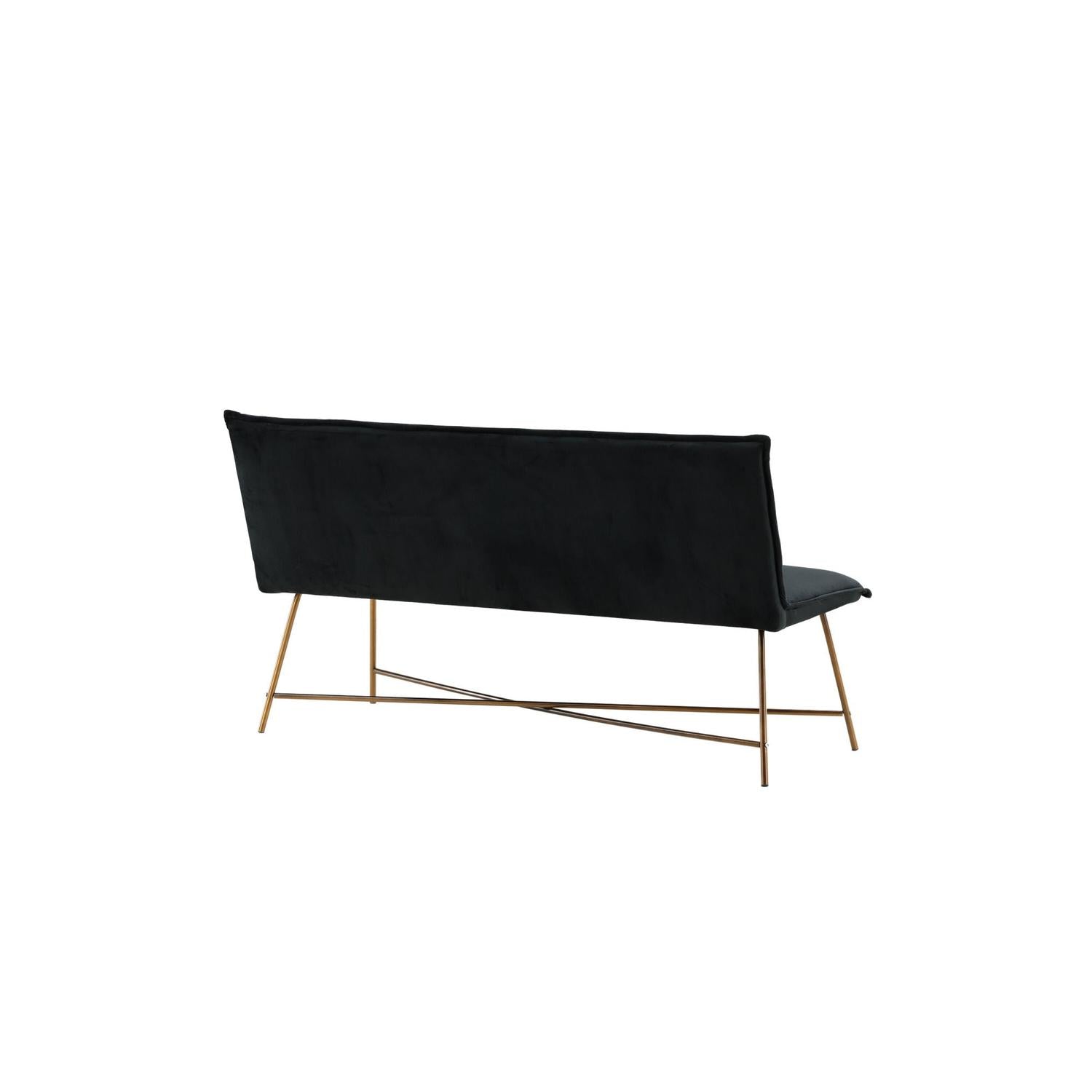3-Sitzer Sofa Petra aus Samt - Schwarz-3-Sitzer Sofas-Venture Home-le canapé