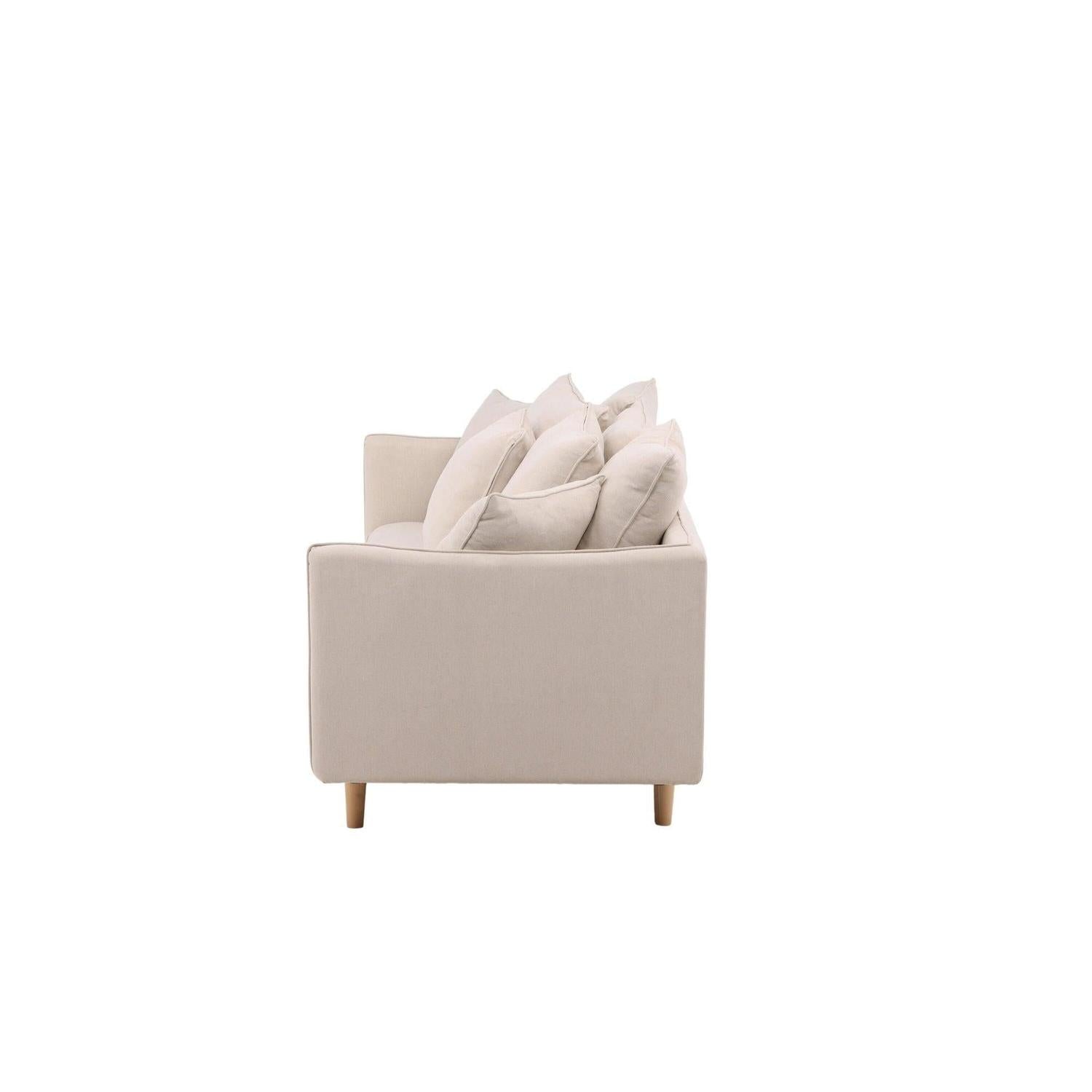 3-Sitzer Sofa Segelskären aus Leinen - Beige-3-Sitzer Sofas-Vind-le canapé
