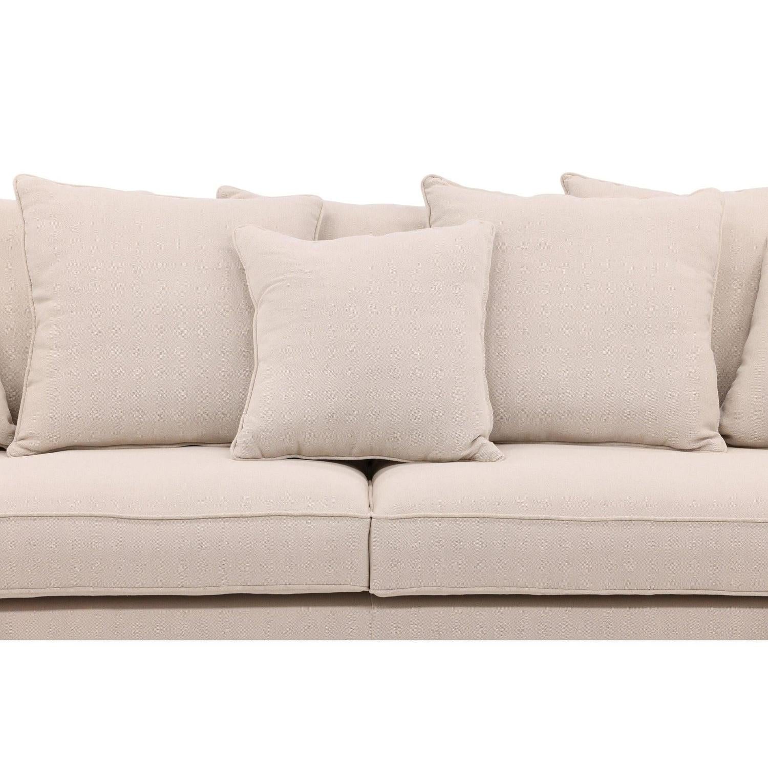 3-Sitzer Sofa Segelskären aus Leinen - Beige-3-Sitzer Sofas-Vind-le canapé