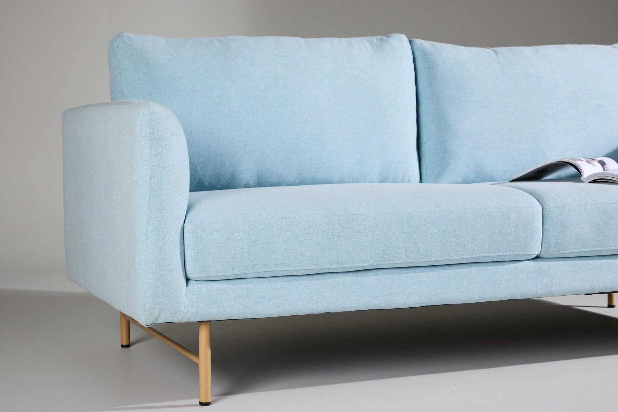 3-Sitzer Sofa Sky - Babyblau-3-Sitzer Sofas-Venture Home-le canapé