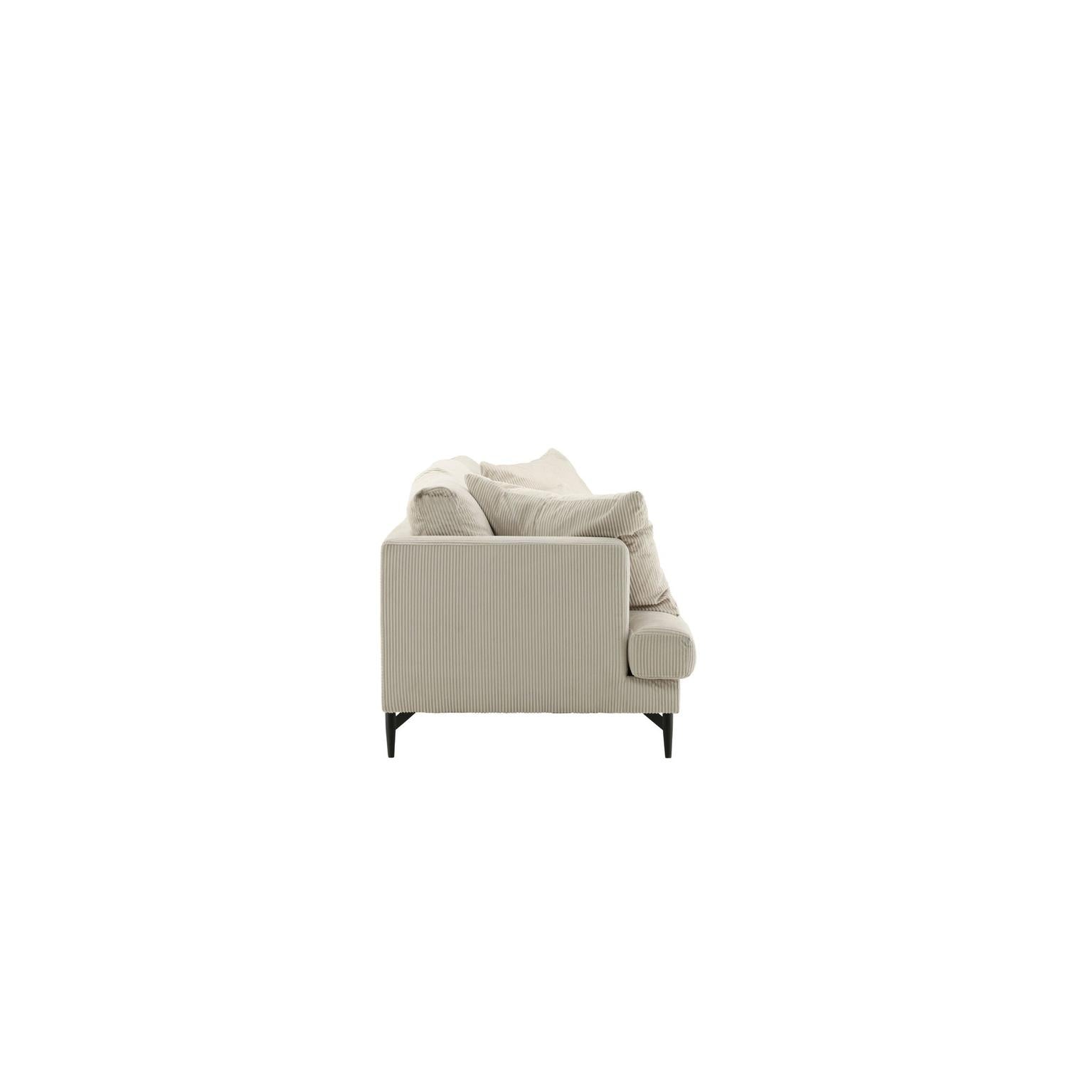 3-Sitzer Sofa Sofia aus Kord - Beige-3-Sitzer Sofas-Venture Home-le canapé