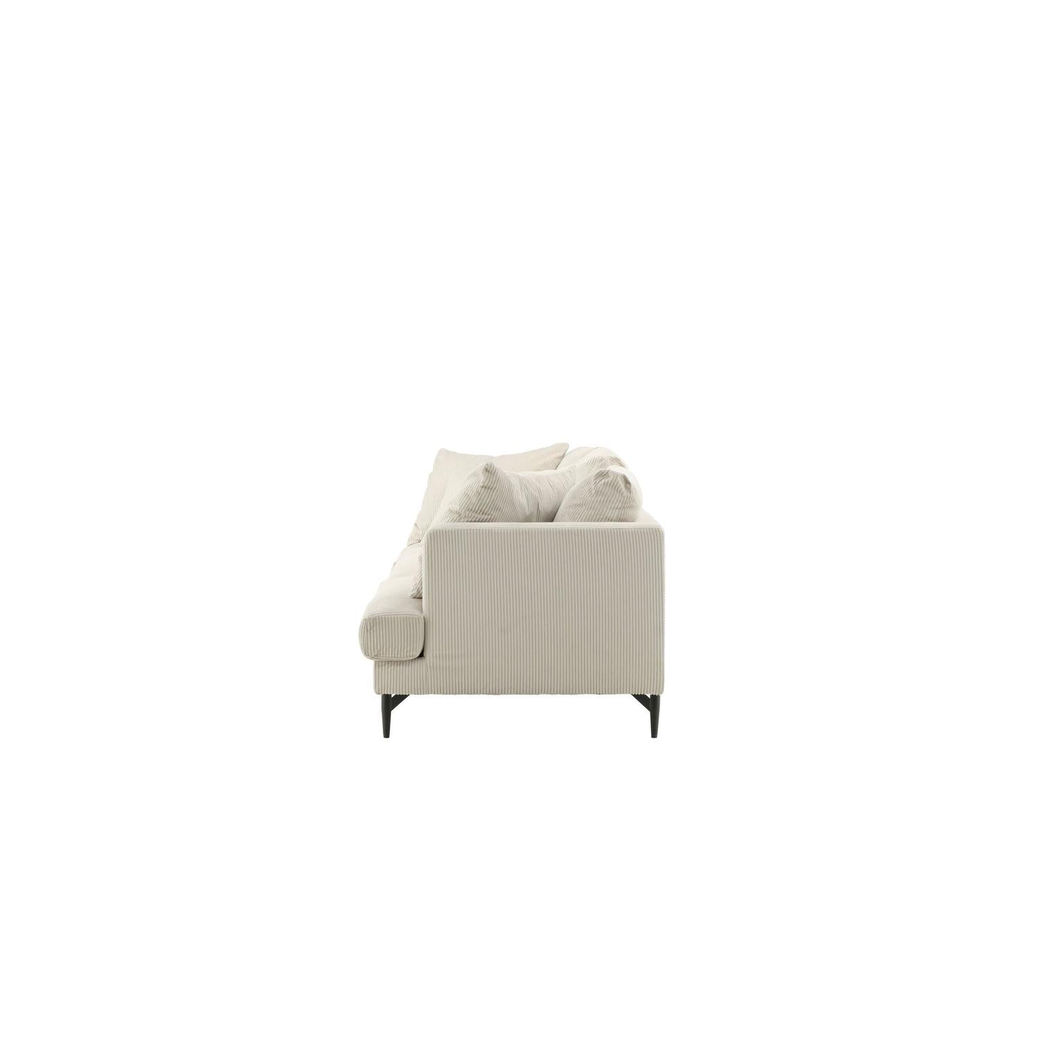 3-Sitzer Sofa Sofia aus Kord - Beige-3-Sitzer Sofas-Venture Home-le canapé