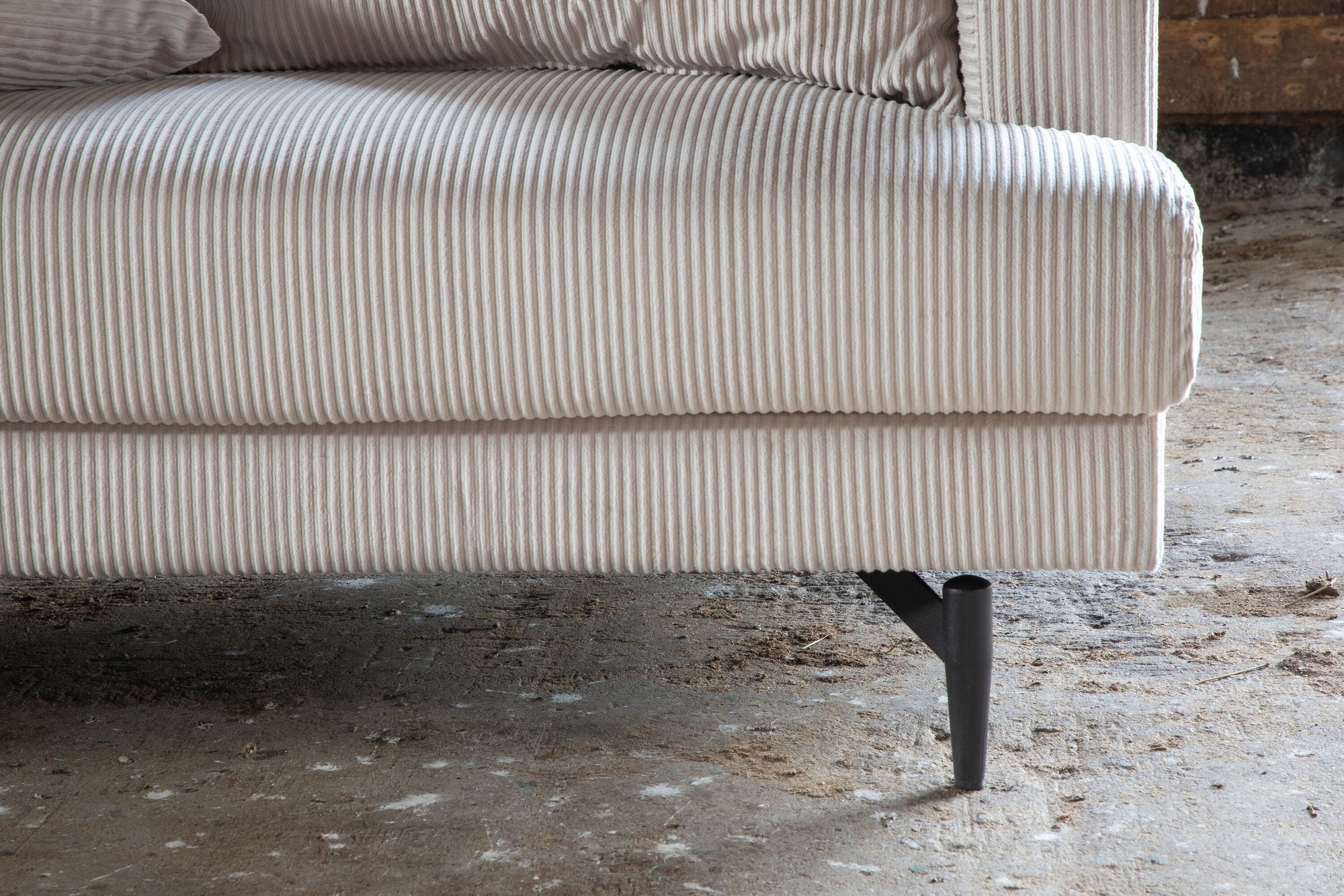3-Sitzer Sofa Sofia aus Kord - Beige-3-Sitzer Sofas-Venture Home-le canapé