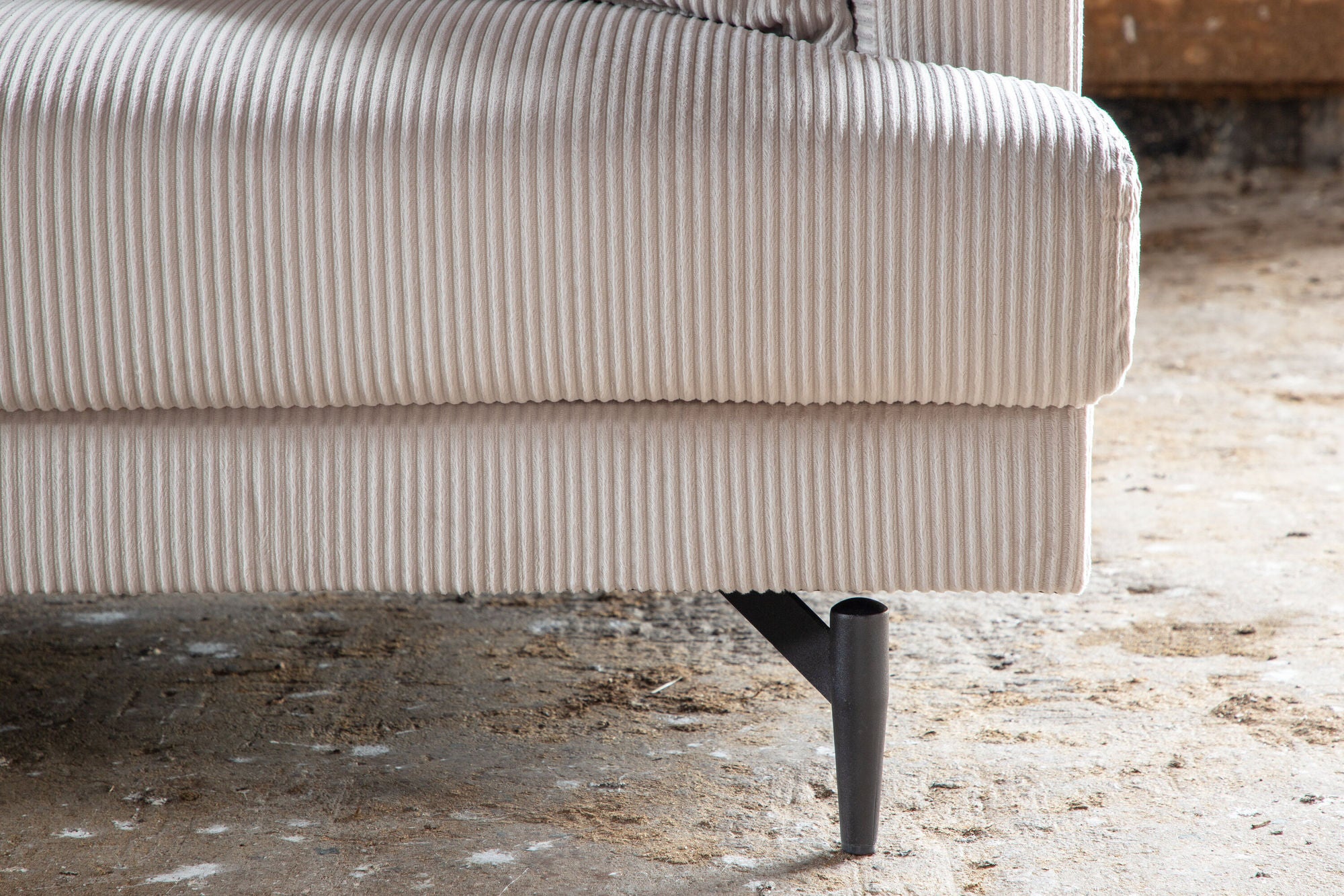 3-Sitzer Sofa Sofia aus Kord - Beige-3-Sitzer Sofas-Venture Home-le canapé