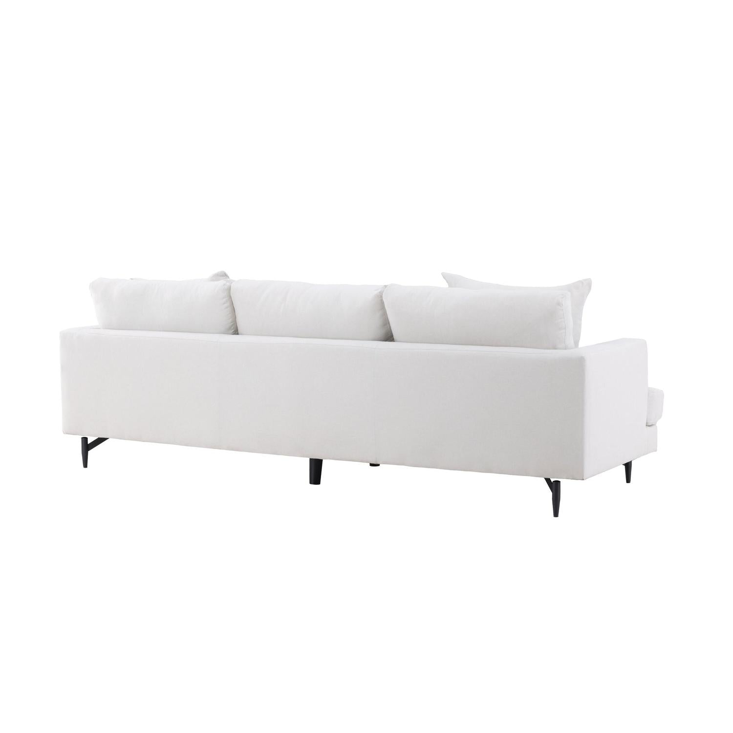 3-Sitzer Sofa Sofia aus Leinen - Beige-3-Sitzer Sofas-Venture Home-le canapé