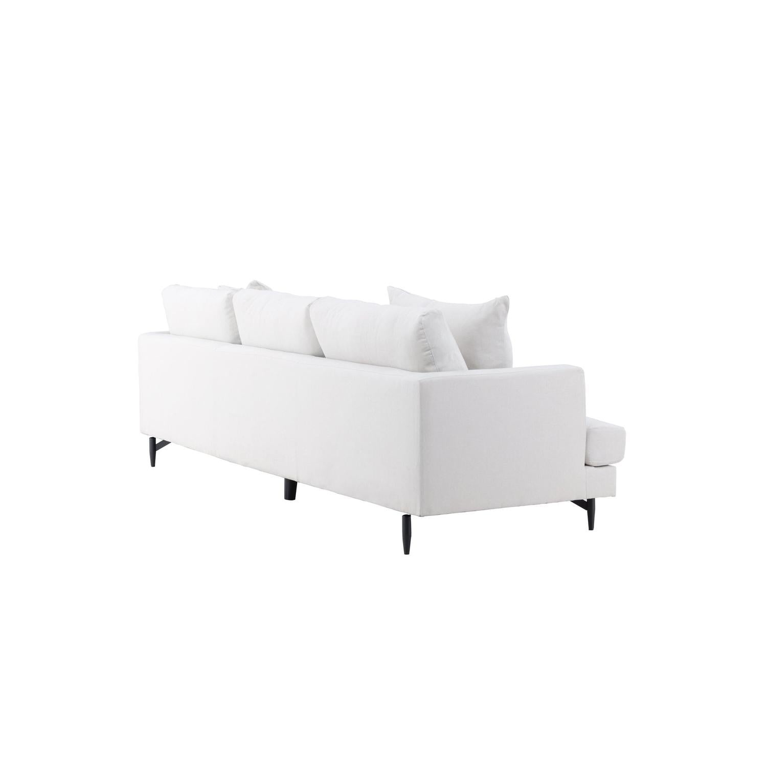3-Sitzer Sofa Sofia aus Leinen - Beige-3-Sitzer Sofas-Venture Home-le canapé