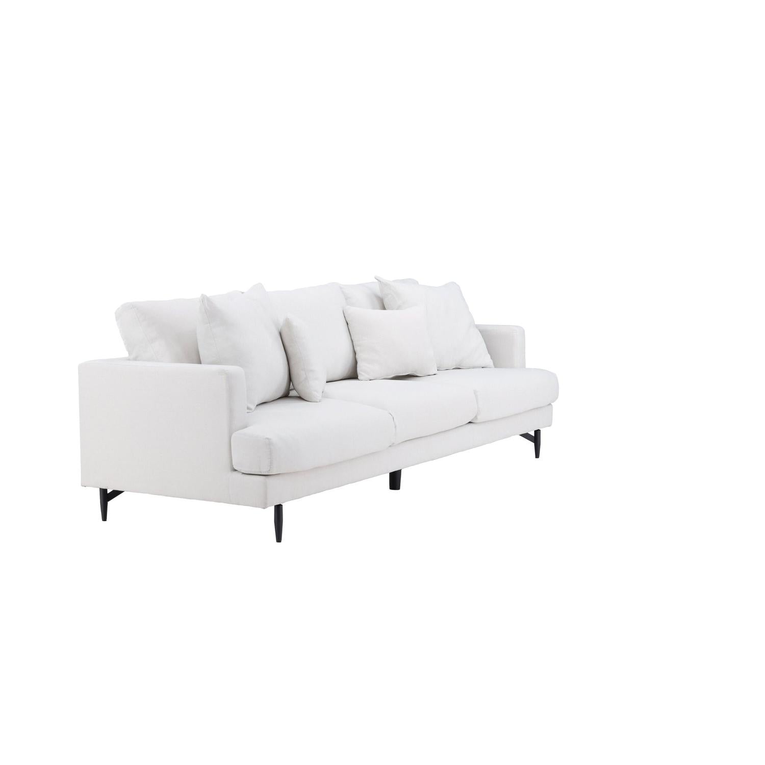 3-Sitzer Sofa Sofia aus Leinen - Beige-3-Sitzer Sofas-Venture Home-le canapé