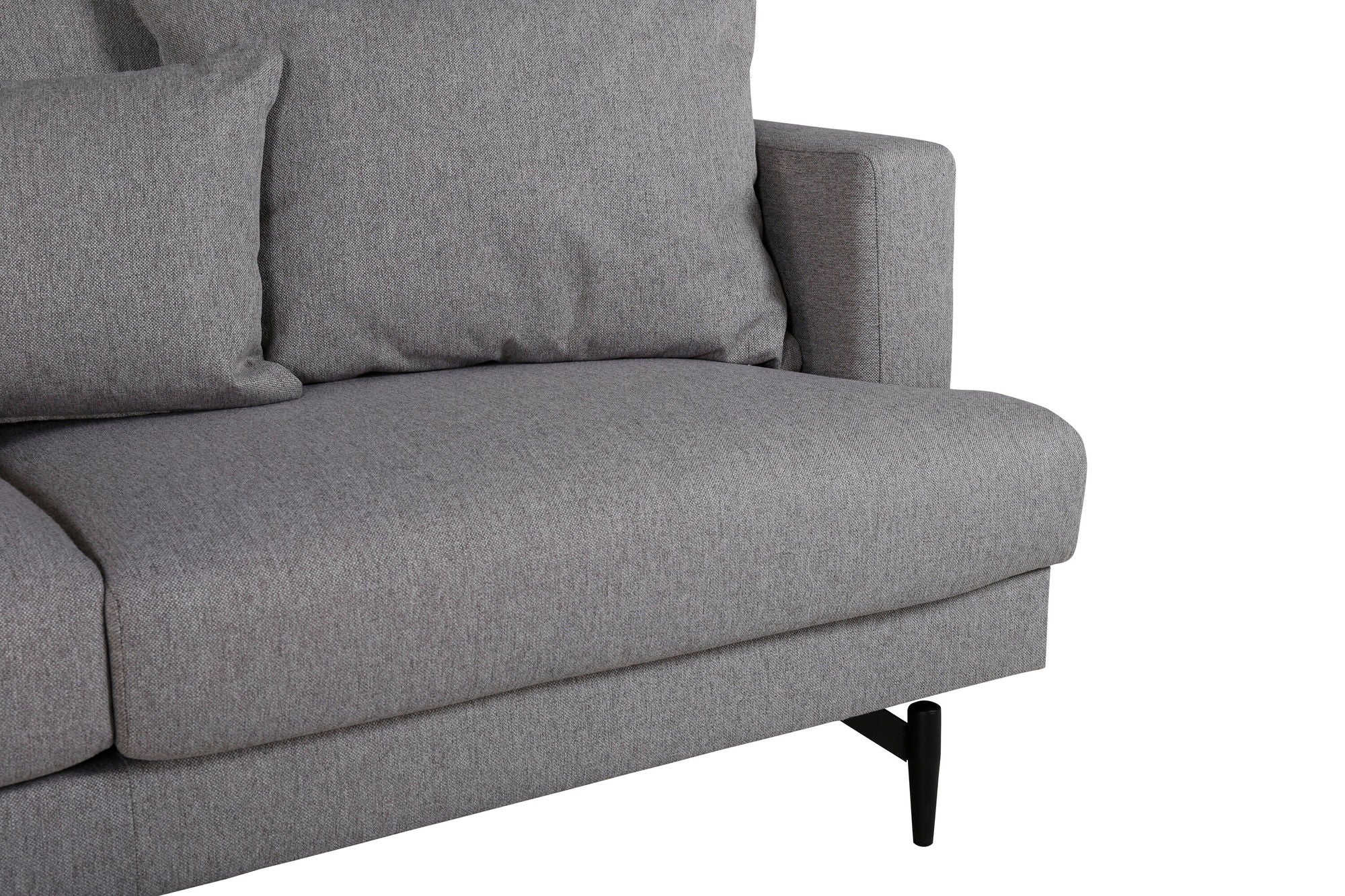 3-Sitzer Sofa Sofia aus Stoff - Grau-3-Sitzer Sofa-Venture Home-le canapé