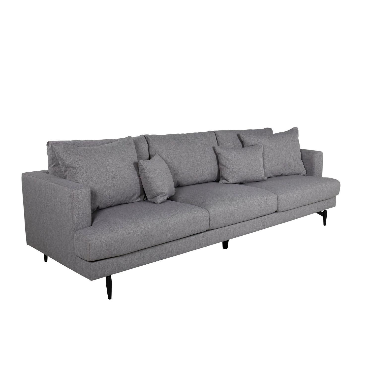 3-Sitzer Sofa Sofia aus Stoff - Grau-3-Sitzer Sofa-Venture Home-le canapé