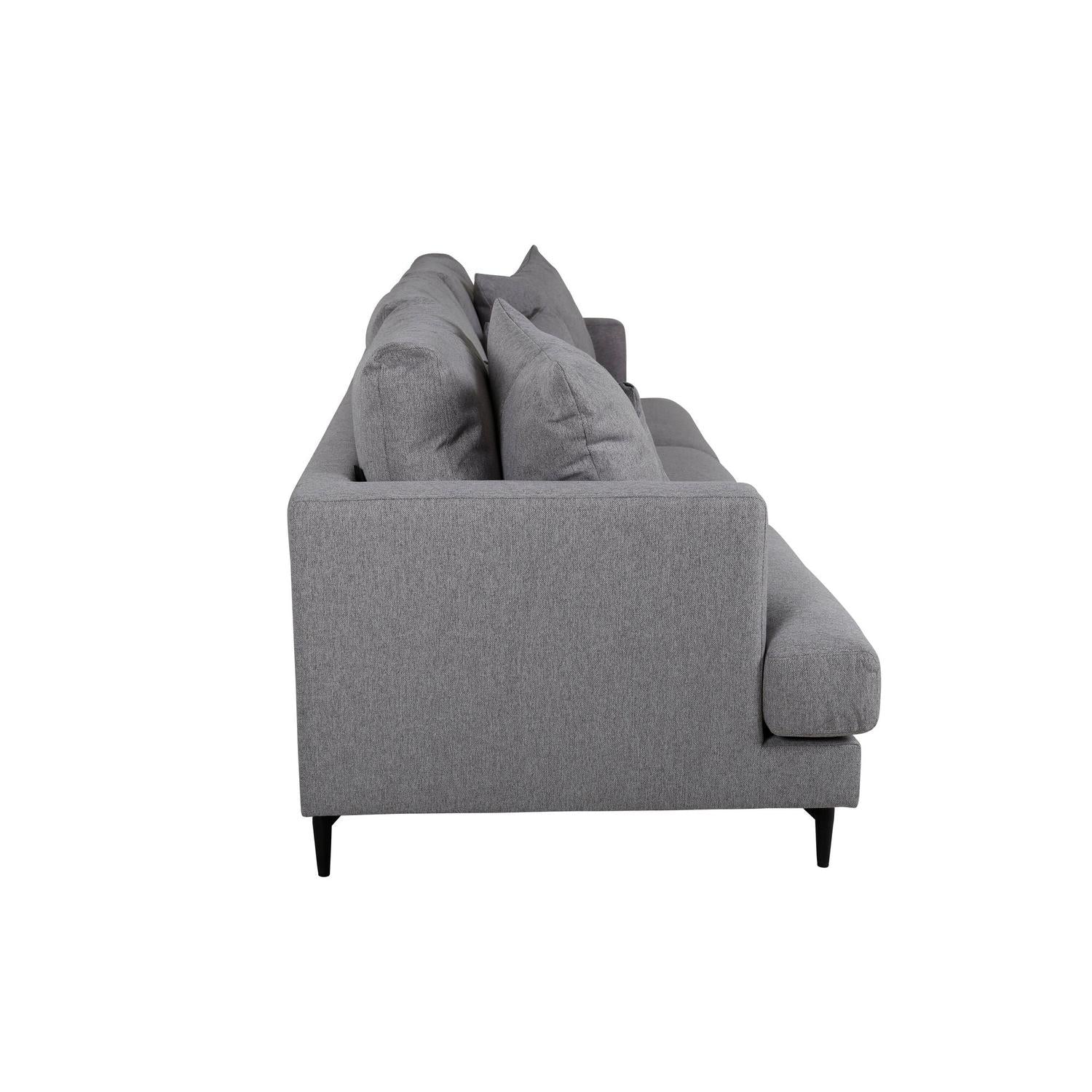 3-Sitzer Sofa Sofia aus Stoff - Grau-3-Sitzer Sofa-Venture Home-le canapé