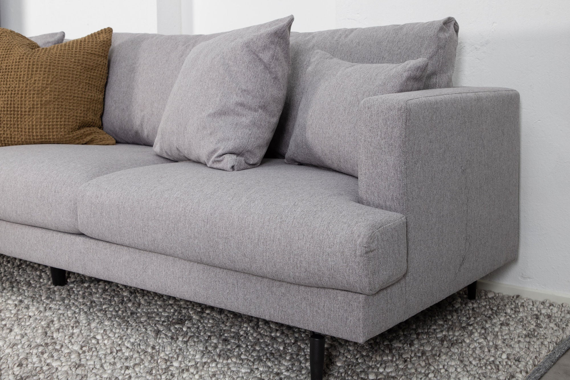 3-Sitzer Sofa Sofia aus Stoff - Grau-3-Sitzer Sofas-Venture Home-le canapé
