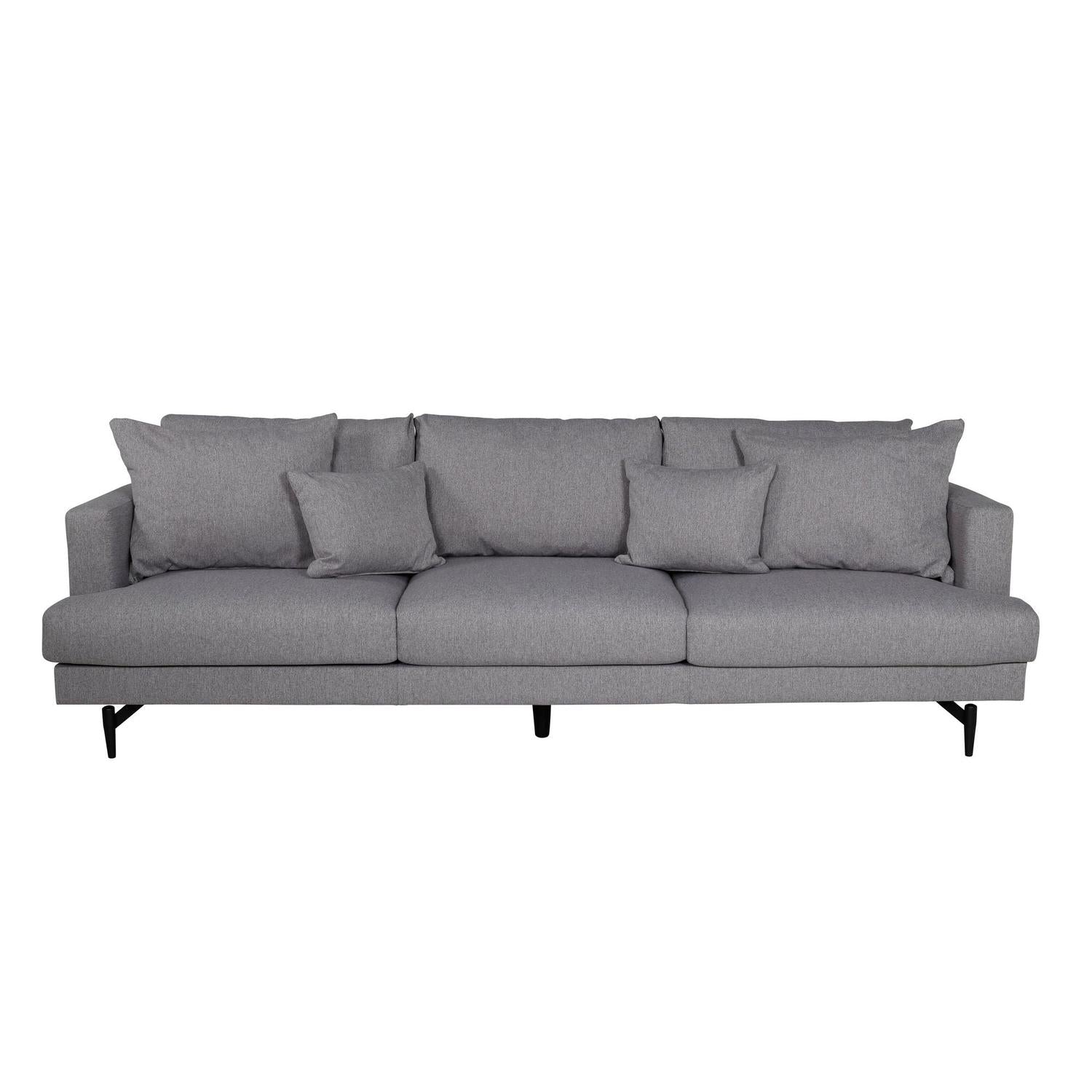 3-Sitzer Sofa Sofia aus Stoff - Grau-3-Sitzer Sofas-Venture Home-le canapé