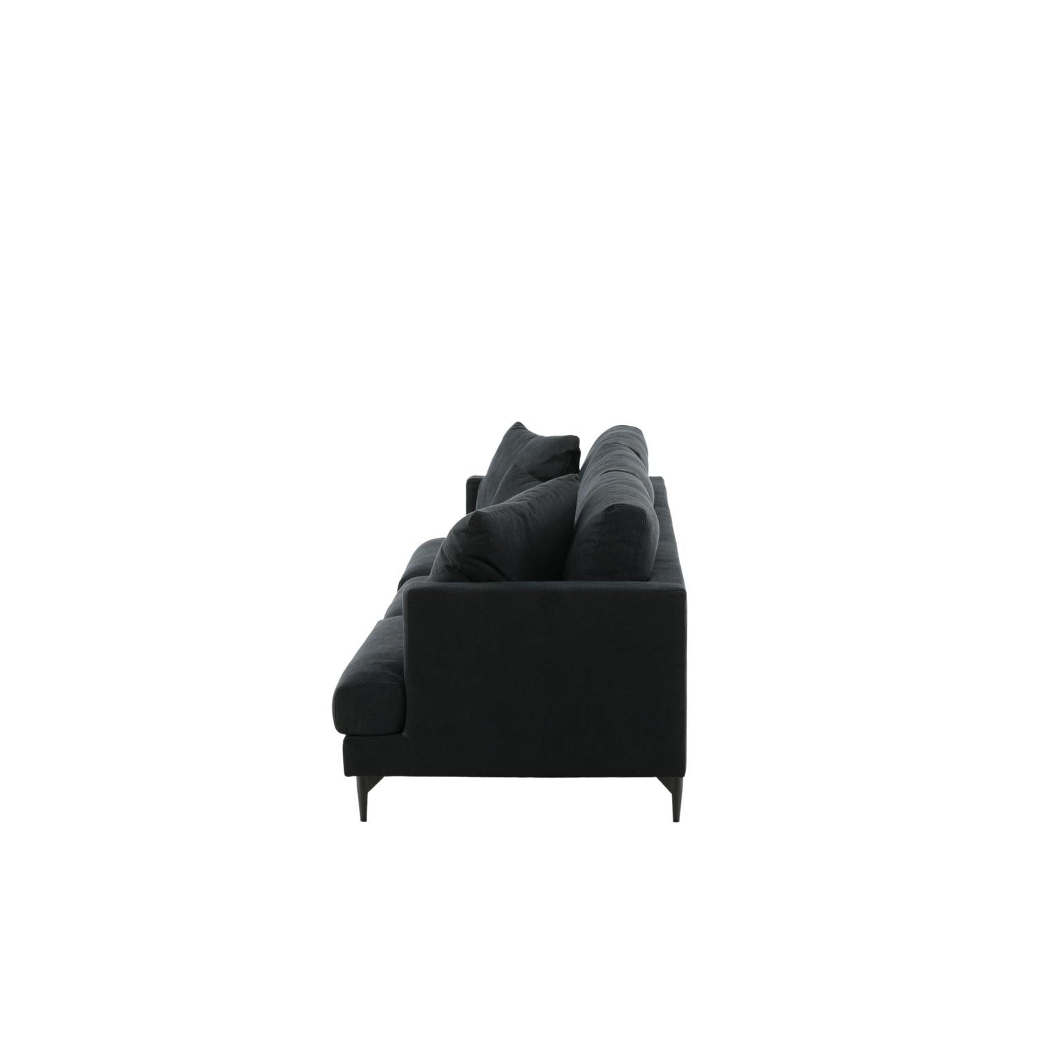 3-Sitzer Sofa Sofia aus Stoff - Schwarz-3-Sitzer Sofa-Venture Home-le canapé