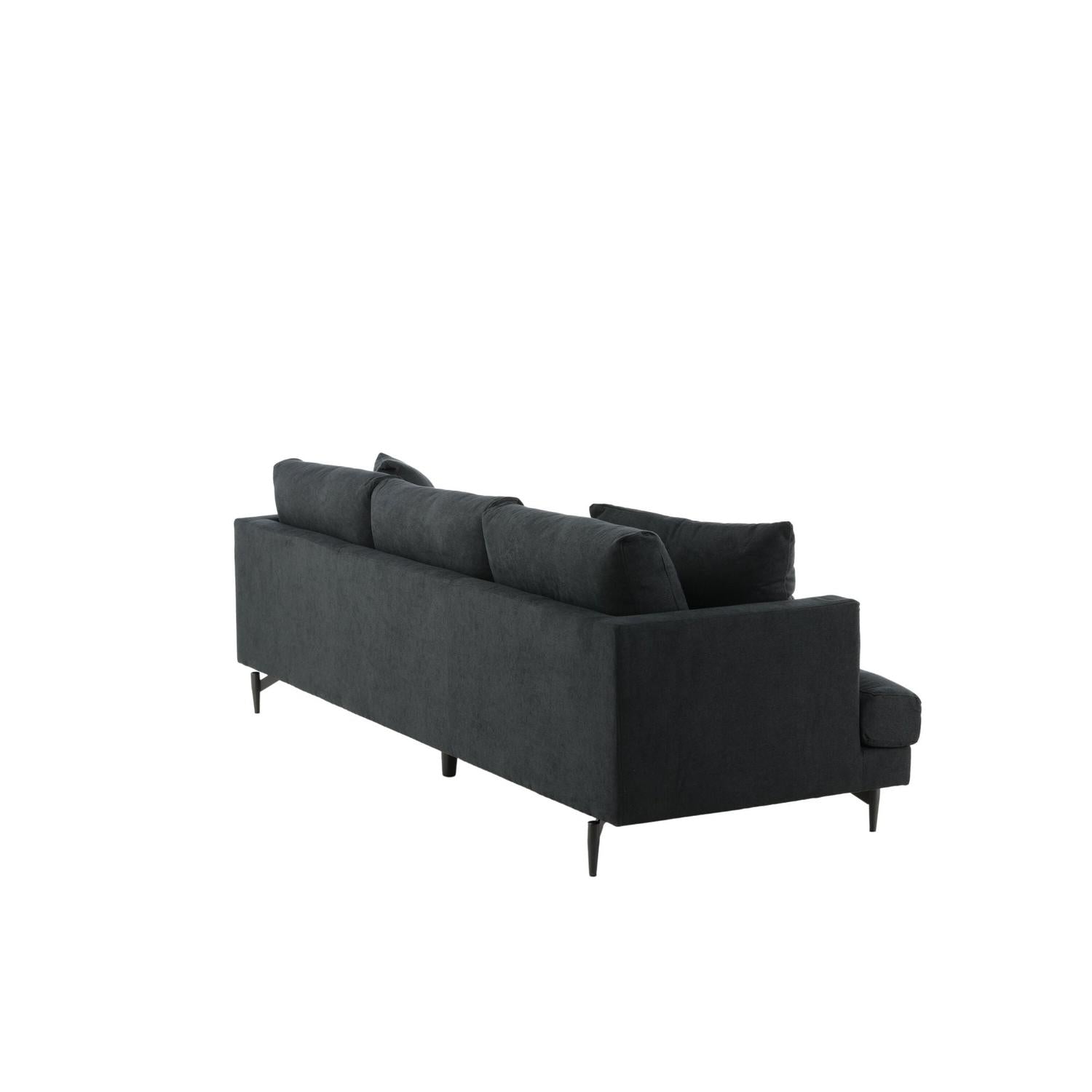 3-Sitzer Sofa Sofia aus Stoff - Schwarz-3-Sitzer Sofas-Venture Home-le canapé