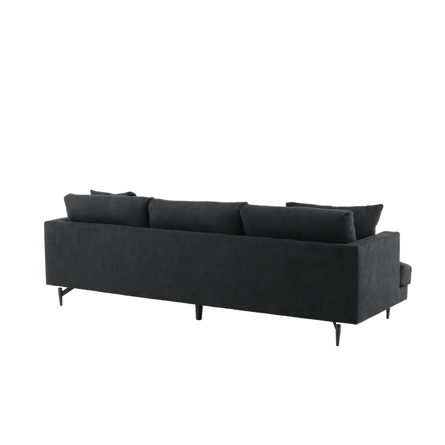 3-Sitzer Sofa Sofia aus Stoff - Schwarz-3-Sitzer Sofas-Venture Home-le canapé
