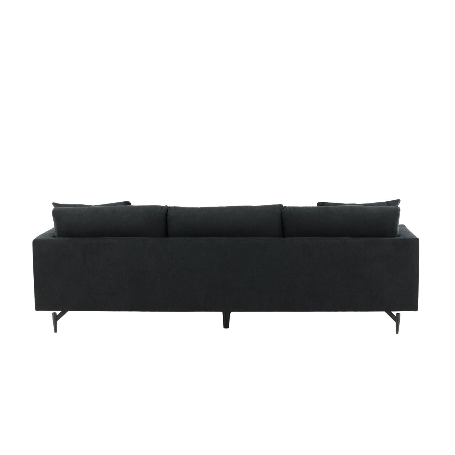 3-Sitzer Sofa Sofia aus Stoff - Schwarz-3-Sitzer Sofas-Venture Home-le canapé