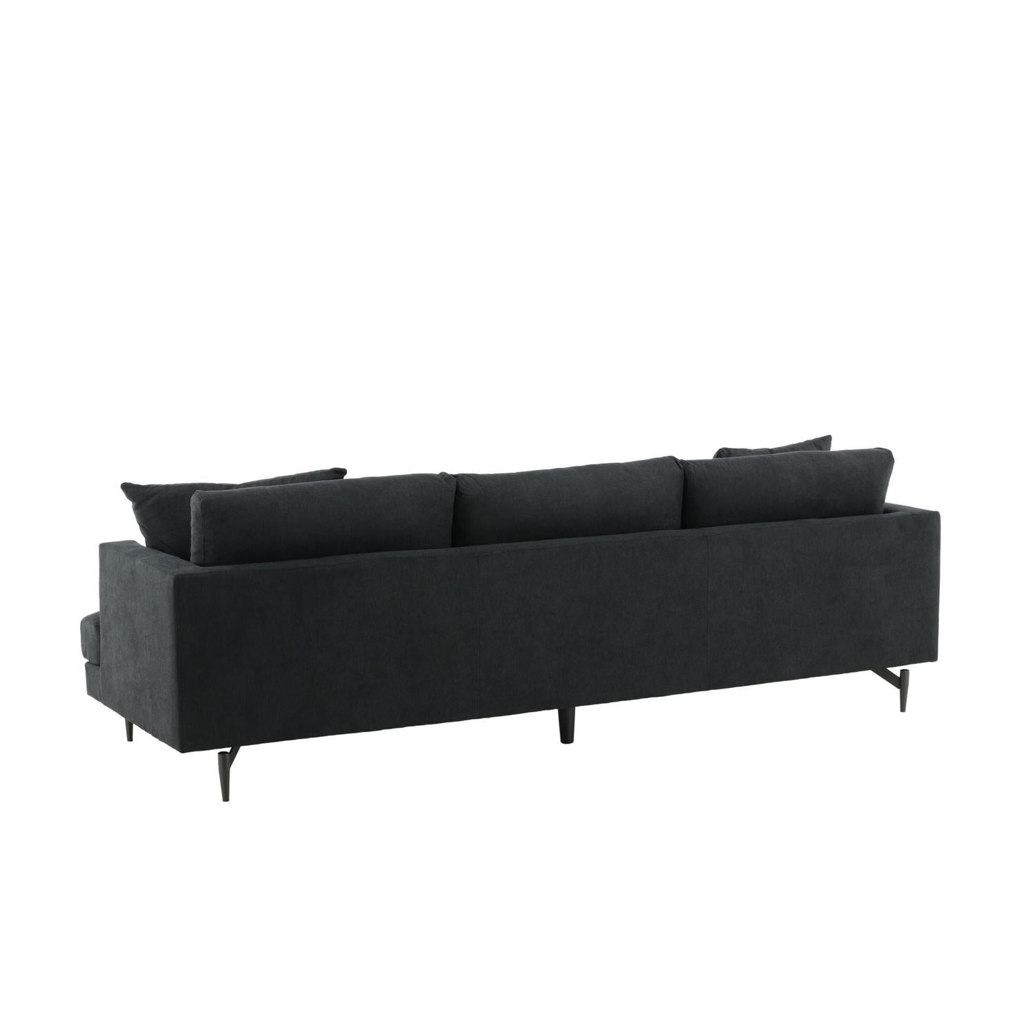 3-Sitzer Sofa Sofia aus Stoff - Schwarz-3-Sitzer Sofas-Venture Home-le canapé