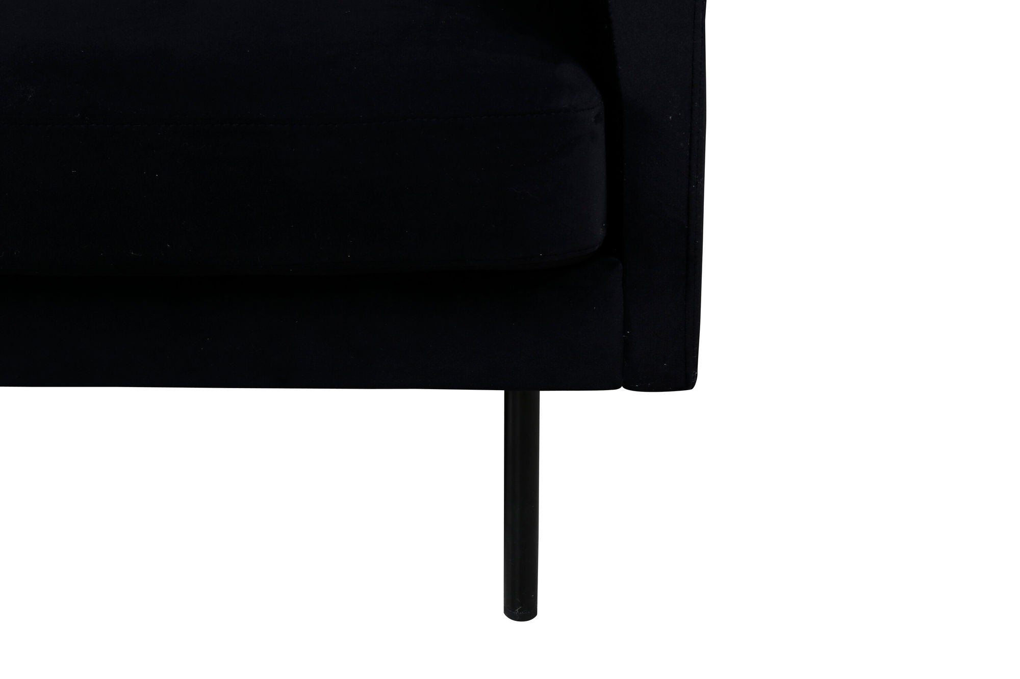 3-Sitzer Sofa Zoom aus Samt - Schwarz-3-Sitzer Sofas-Venture Home-le canapé