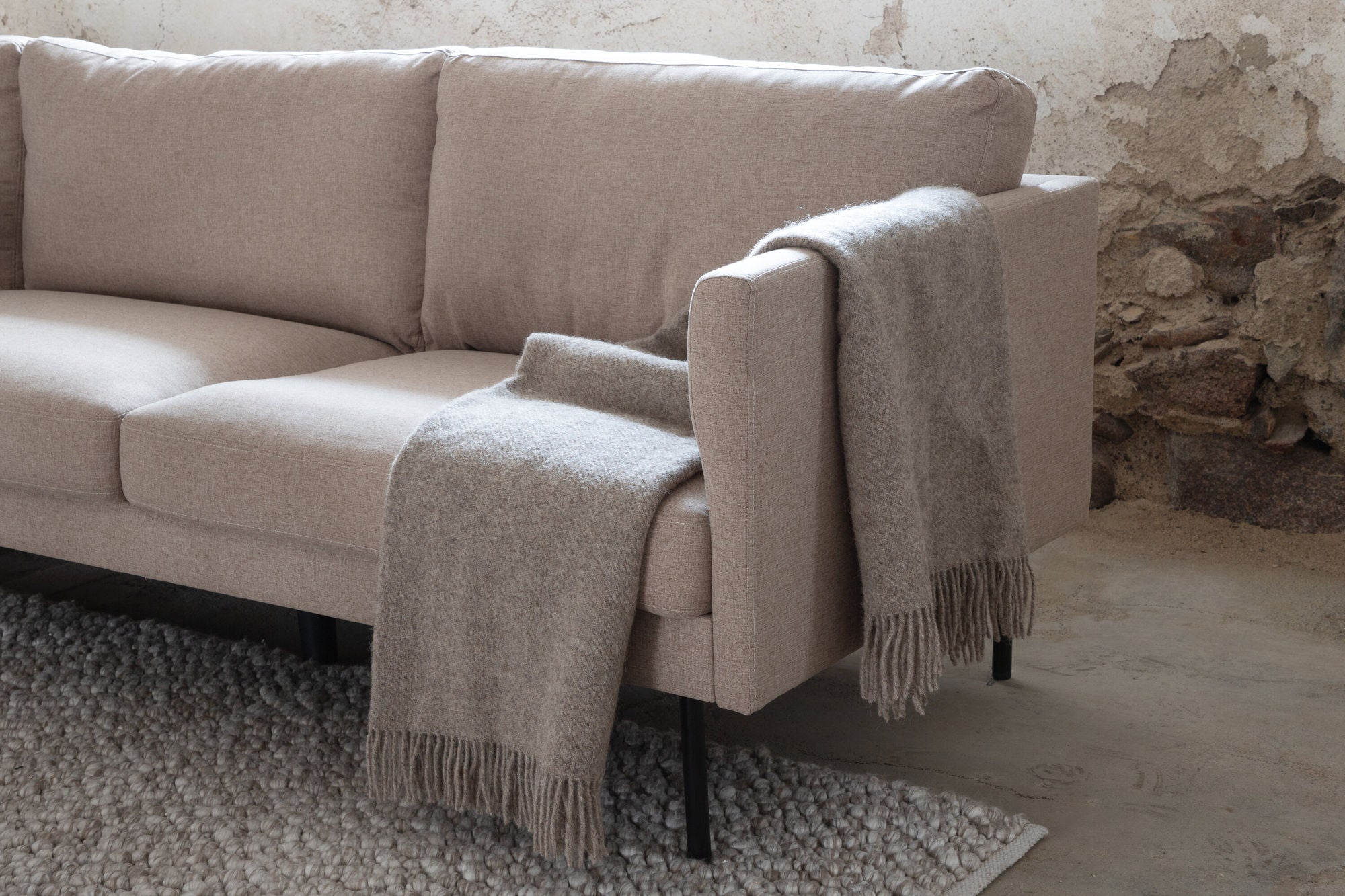 3-Sitzer Sofa Zoom aus Stoff - Braun-3-Sitzer Sofas-Venture Home-le canapé