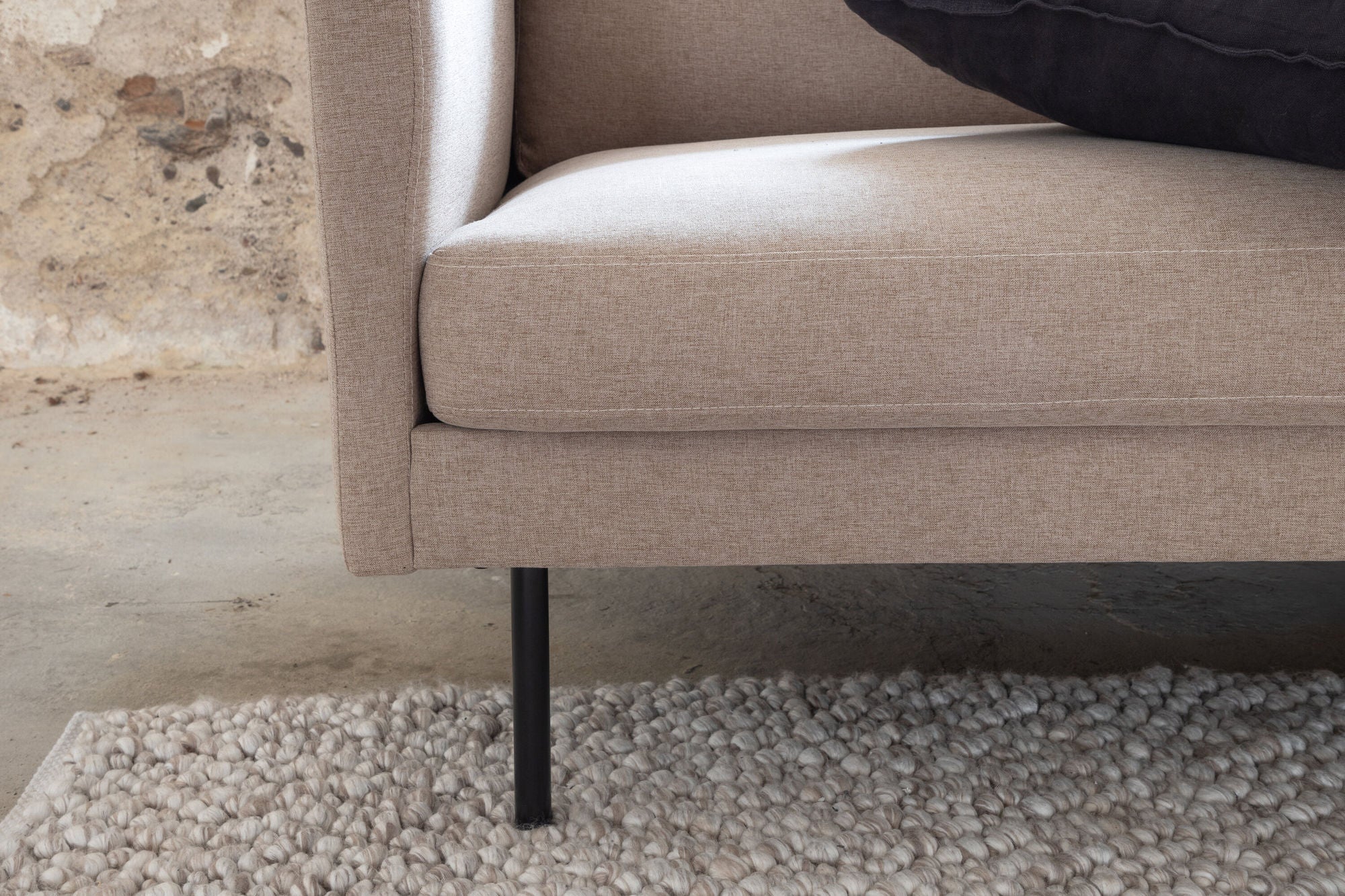 3-Sitzer Sofa Zoom aus Stoff - Braun-3-Sitzer Sofas-Venture Home-le canapé