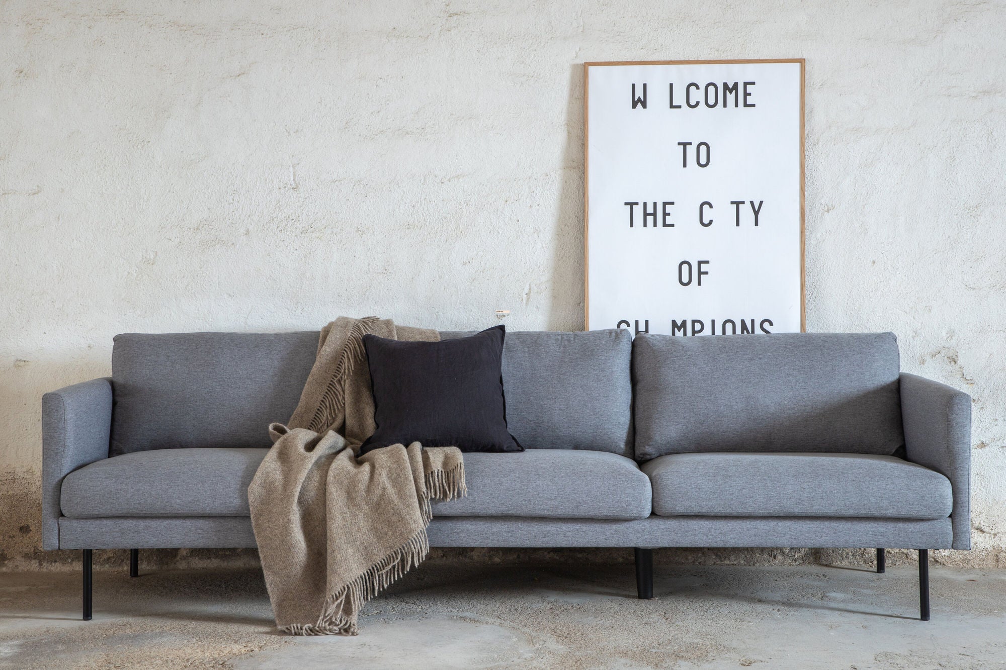 3-Sitzer Sofa Zoom aus Stoff - Grau-3-Sitzer Sofa-Venture Home-le canapé