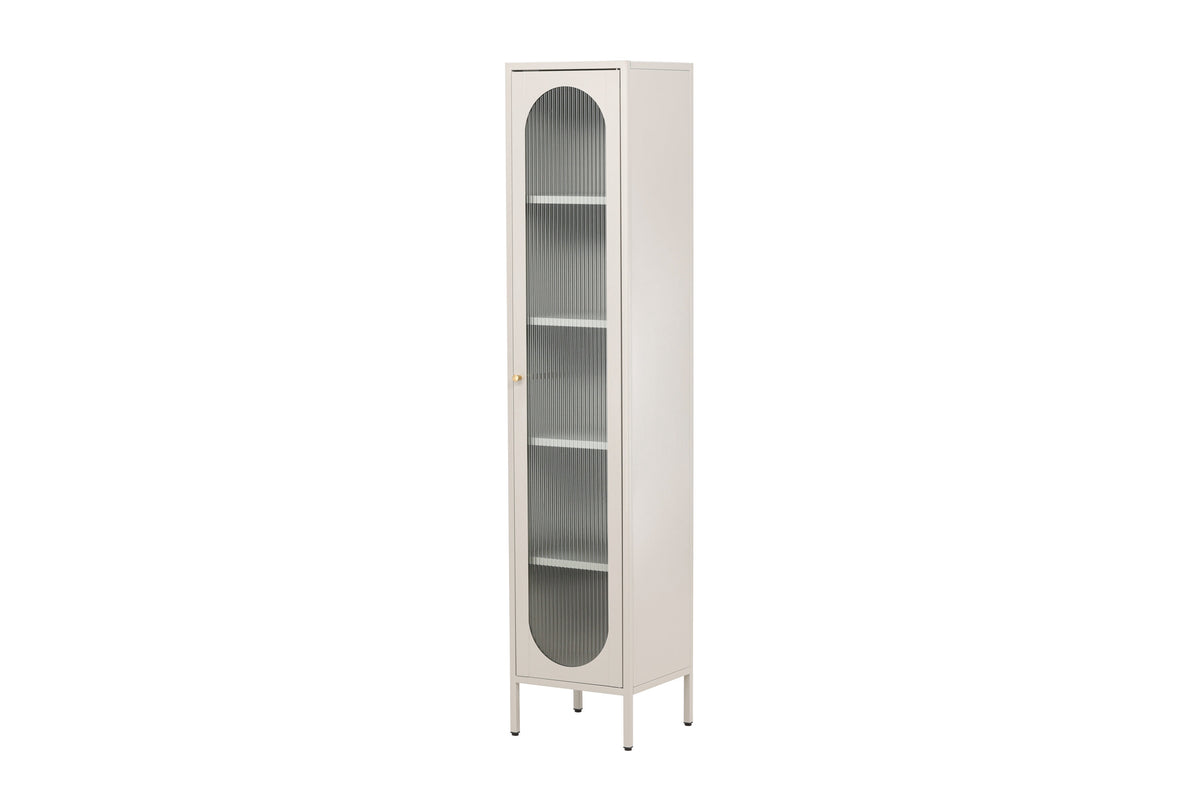 Vitrine Cali 180cm aus Metall mit 4 Böden - Beige - Venture Home - le canapé