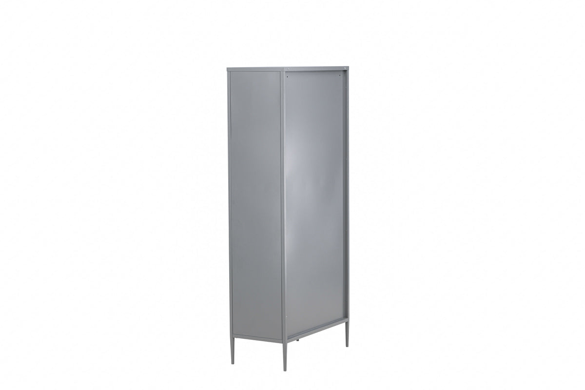 Highboard La Paz 70cm aus Metall mit 3 Schubladen - Hellgrau - Venture Home - le canapé