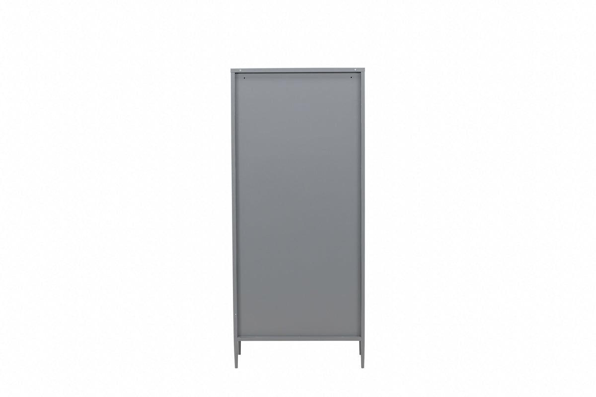 Highboard La Paz 70cm aus Metall mit 3 Schubladen - Hellgrau - Venture Home - le canapé