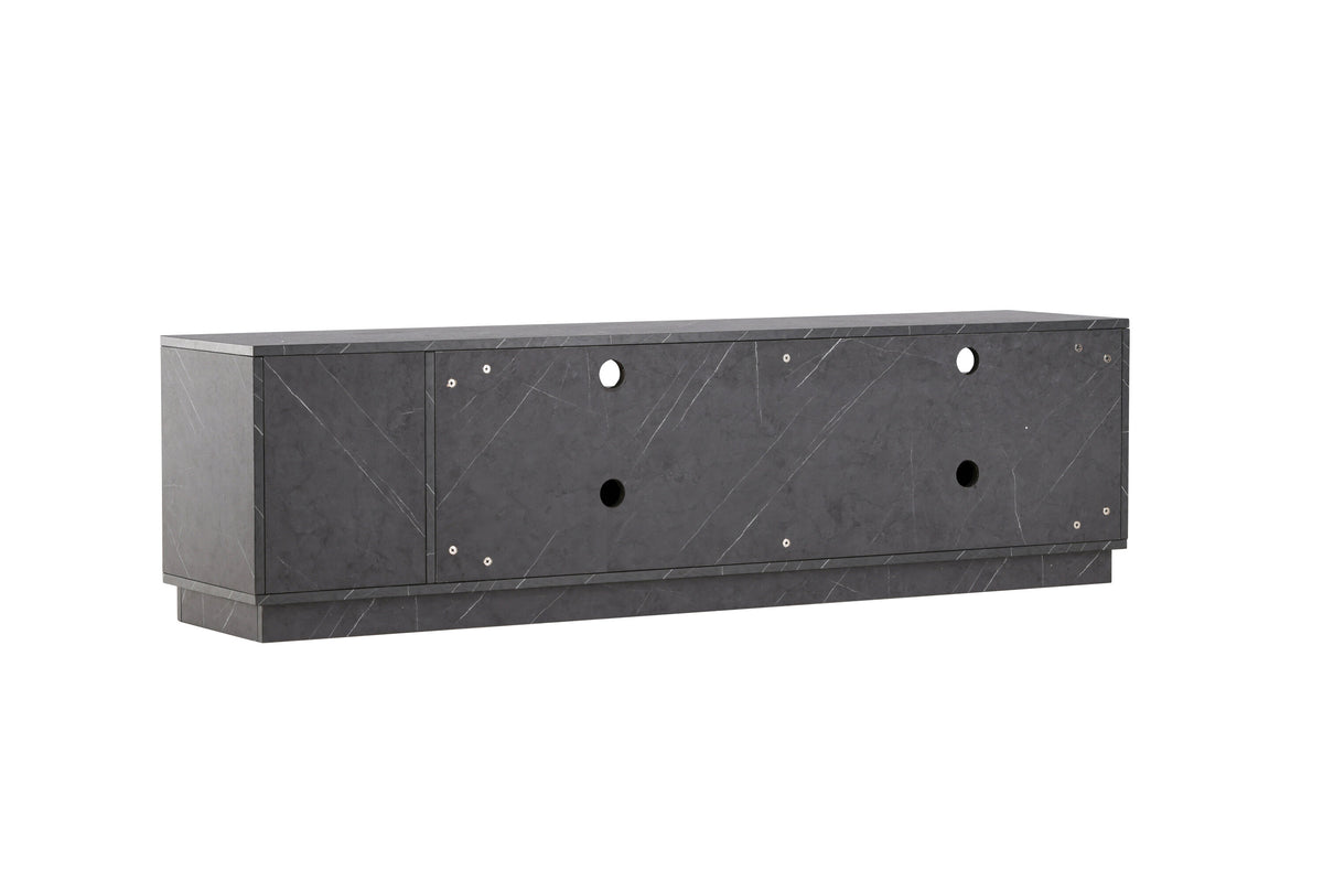 TV-Lowboard Girona 180cm mit Schiebetüren - Schwarz - Venture Home - le canapé